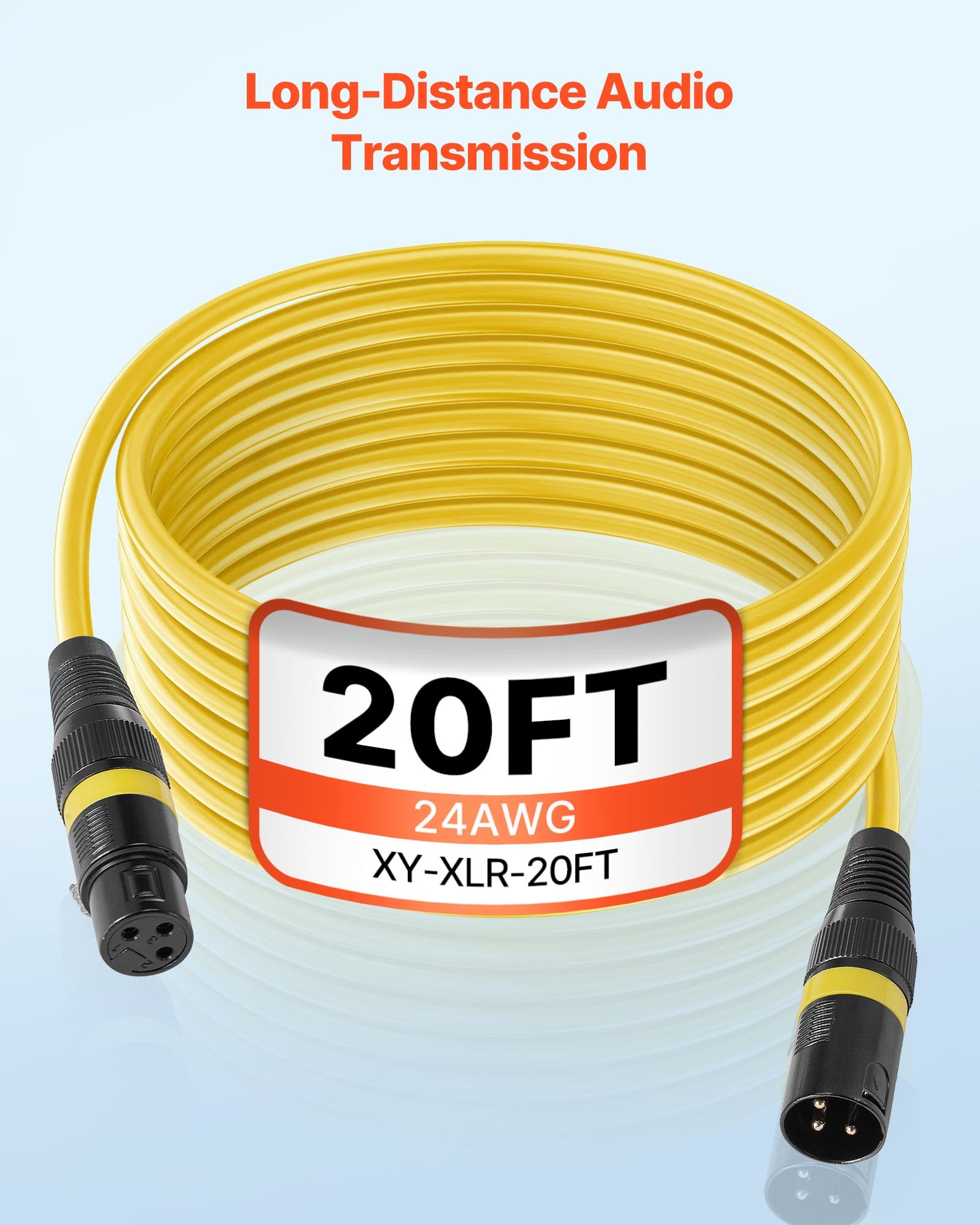 XLR kabelių rinkinys VEVOR XY-XLR-20FT-6PK, 6.1 m