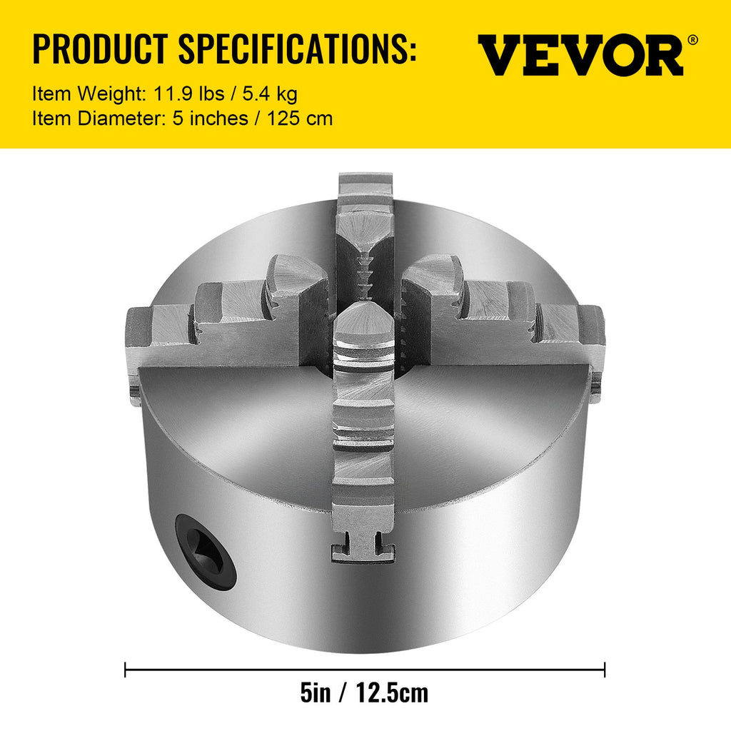 Tekinimo griebtuvas VEVOR K12-125, 125 mm