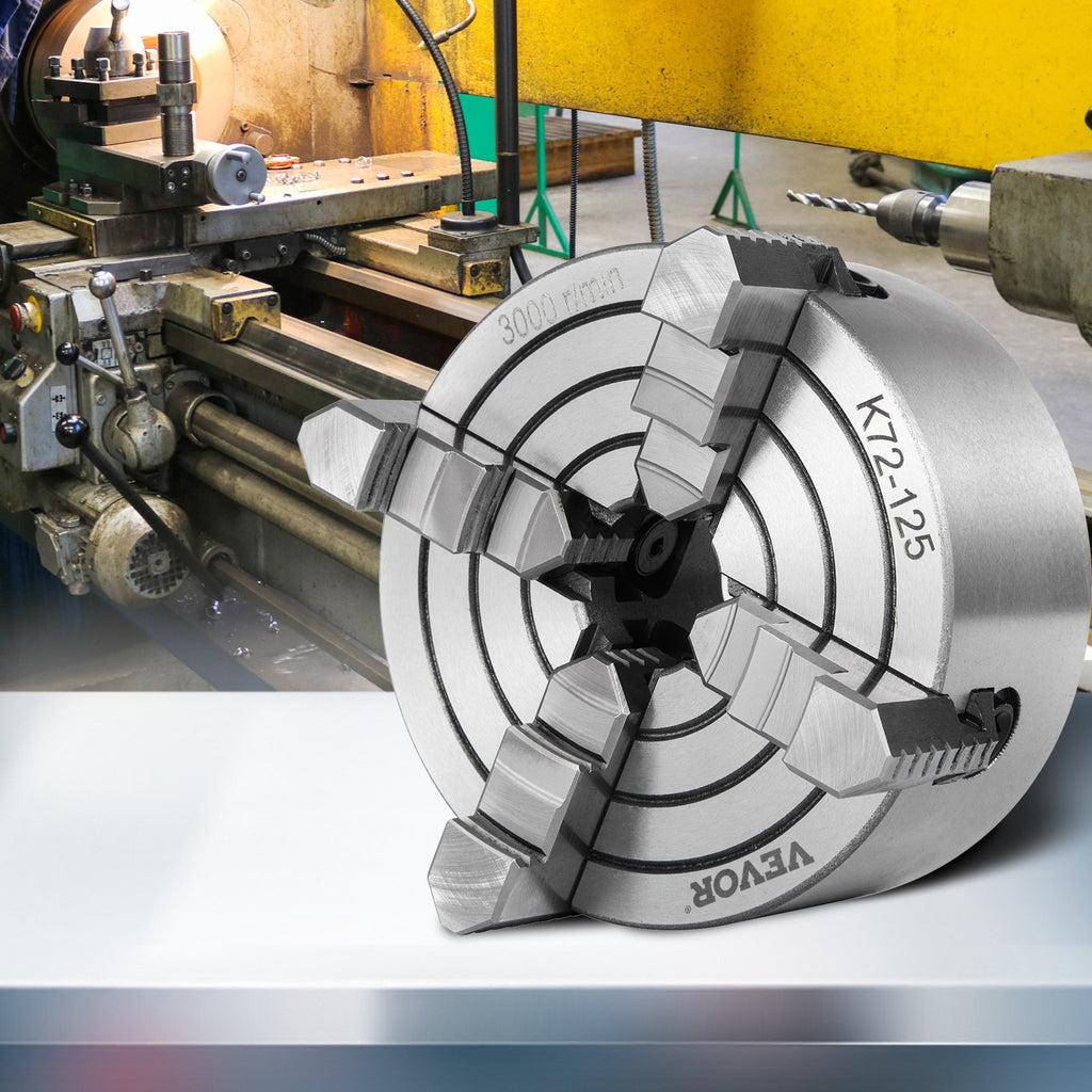 Tekinimo staklių griebtuvas VEVOR K72-125, 125 mm