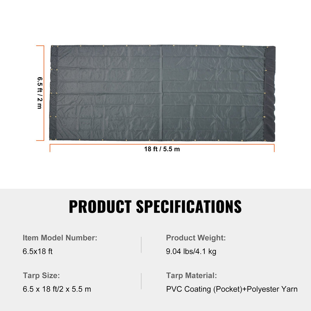 Sunkvežimio tento tinklelis VEVOR 6.5x18 ft, 2 x 5,5 m