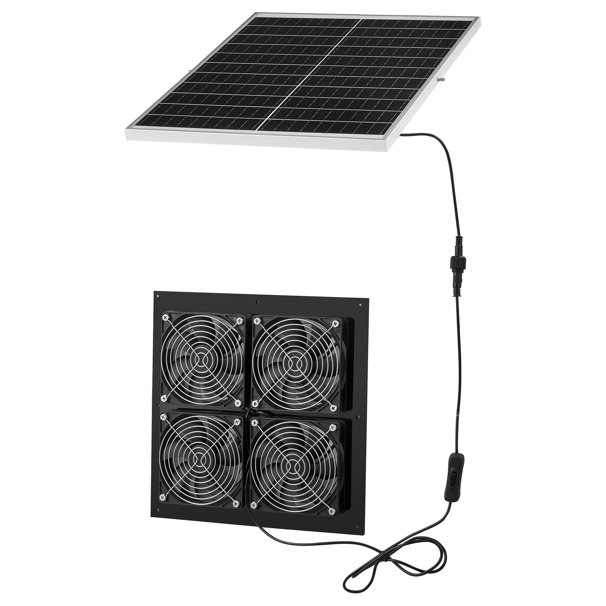 Saulės energija varomas ventiliatorius VEVOR 25W-XC12025X12Z, 25W