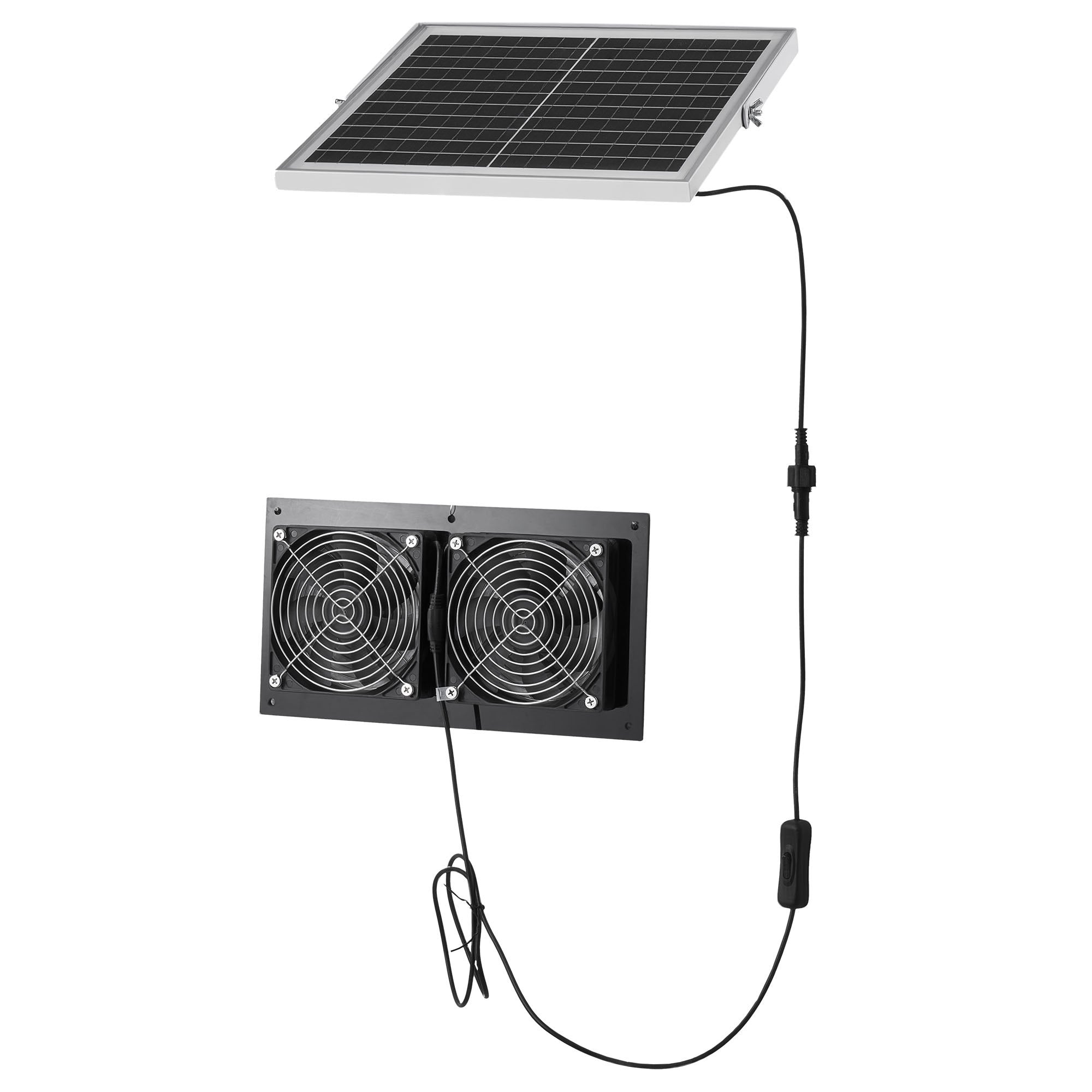 Saulės energija varomas ventiliatorius VEVOR 15W-XC12025X12Z, 15W