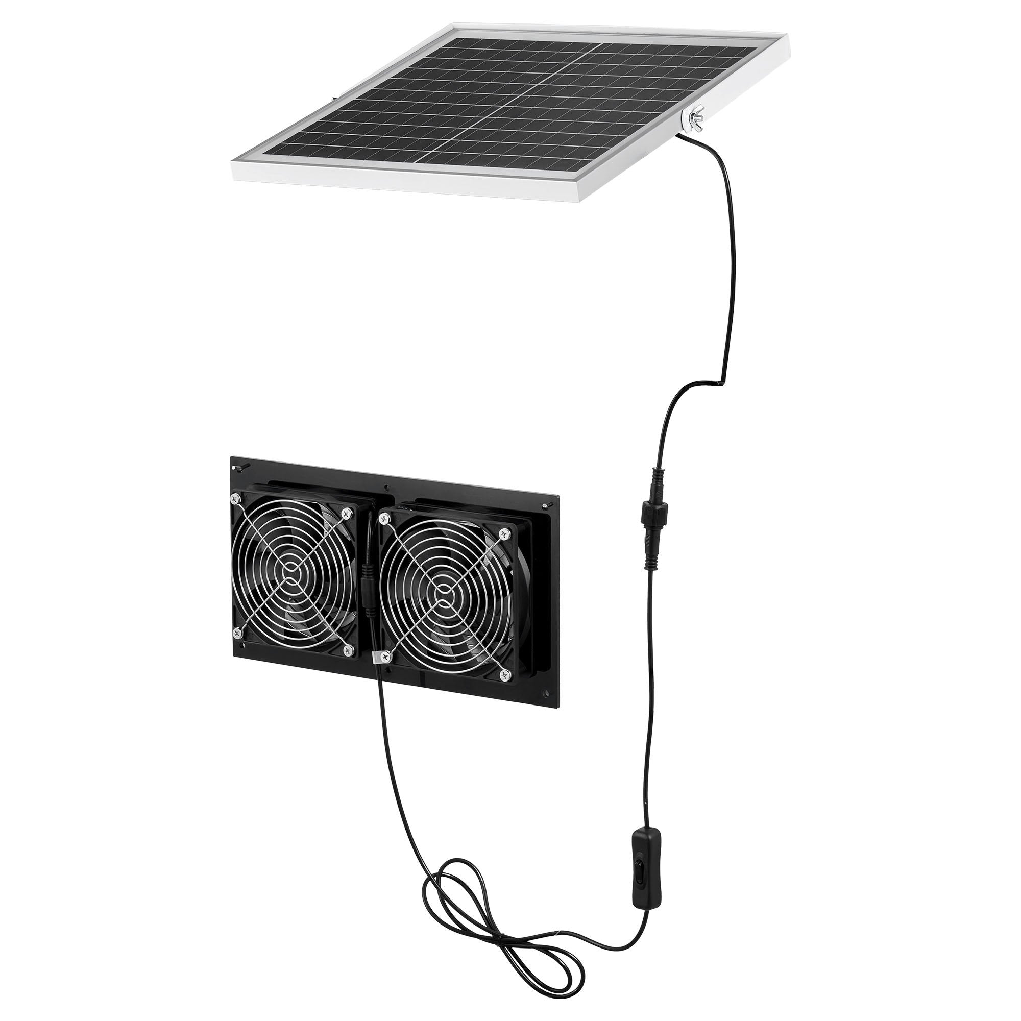 Saulės energija varomas ventiliatorius VEVOR 15W-XC12025X12Z, 15W