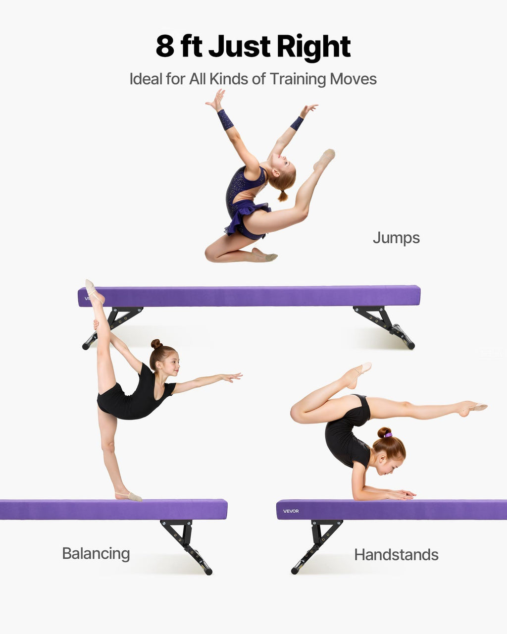 Gimnastikos buomas VEVOR SWS8WSU1, 245 cm ilgio