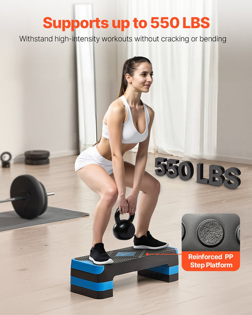 Aerobikos step platforma VEVOR CD-T012, 250 kg apkrova