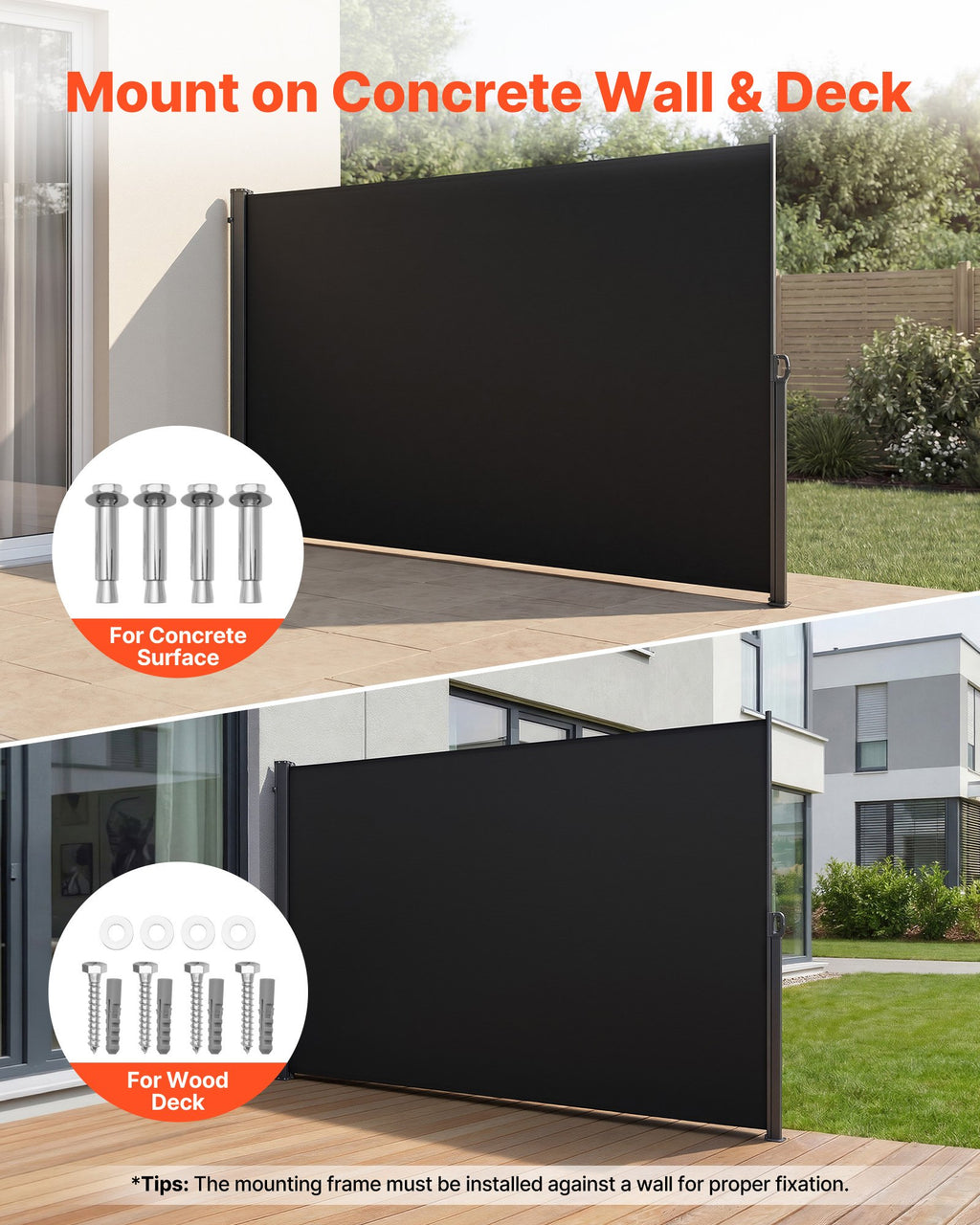 Šoninė ištraukiama markizė VEVOR H038-2, 180x300 cm
