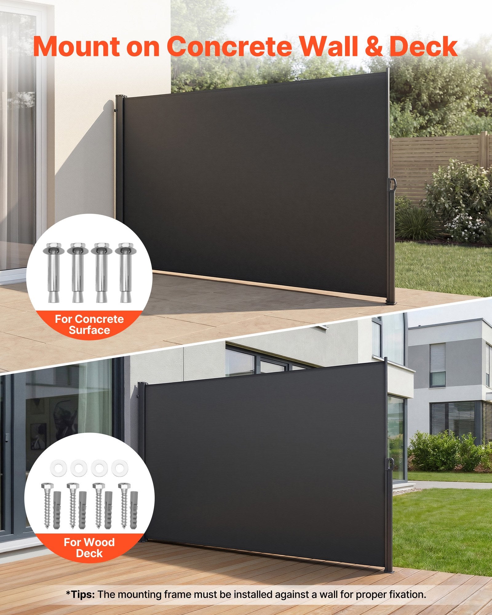 Ištraukiama šoninė markizė VEVOR H038-1, 180 x 300 cm