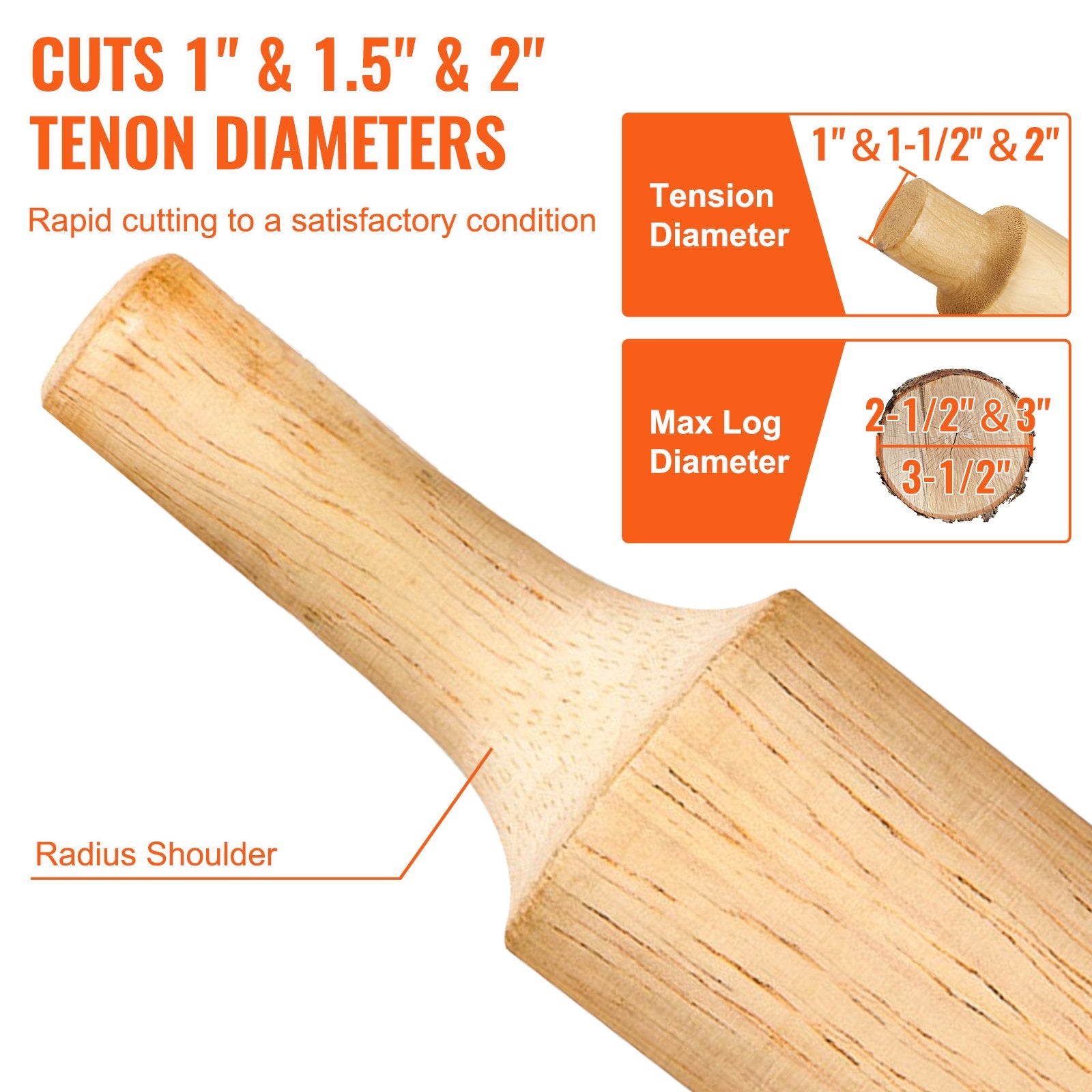 Tenonų pjovimo galvų rinkinys VEVOR Home Master Kit, 25,4 / 38 / 50,8 mm