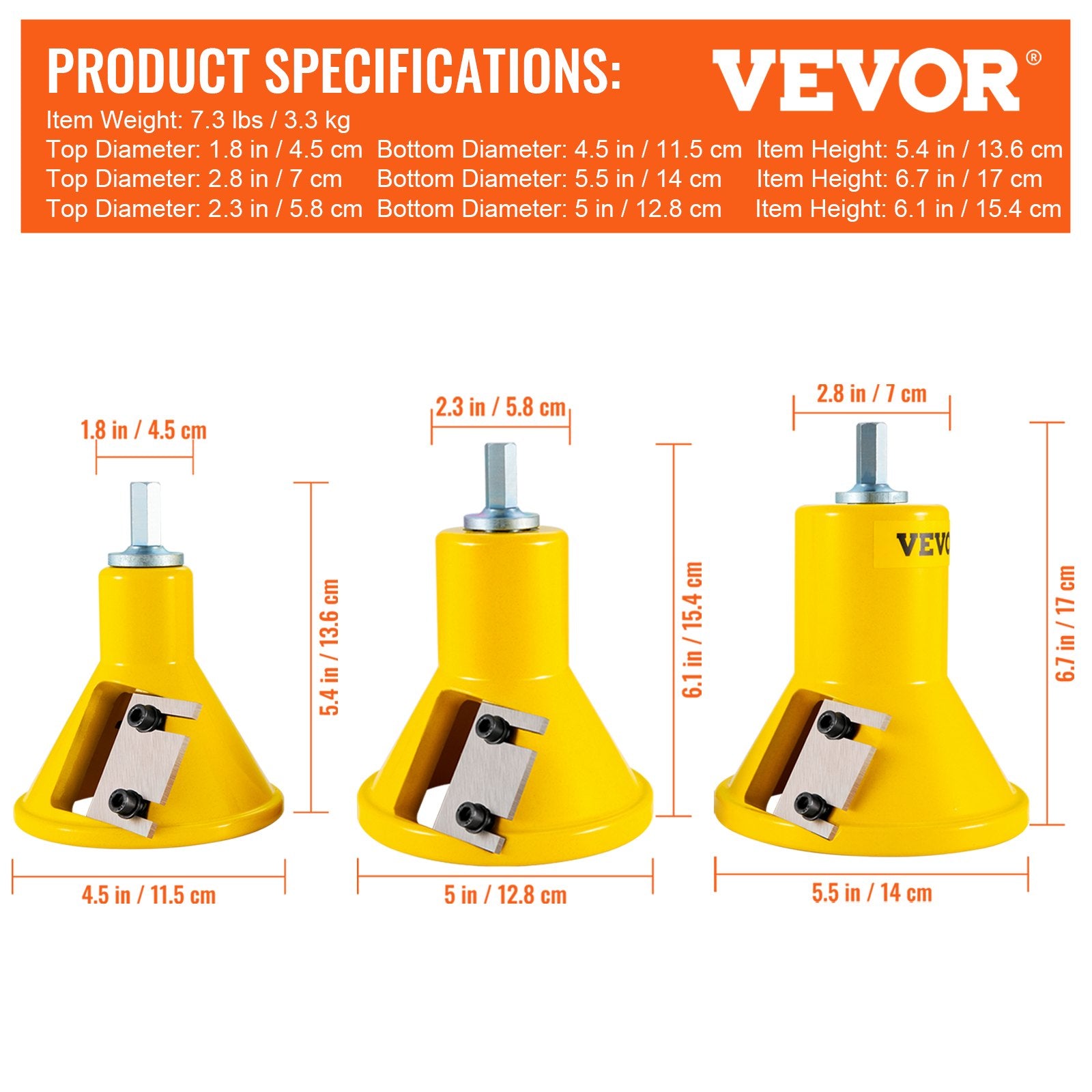 Kaiščių pjovimo galvučių rinkinys VEVOR Home Master Kit, 25,4–50,8 mm