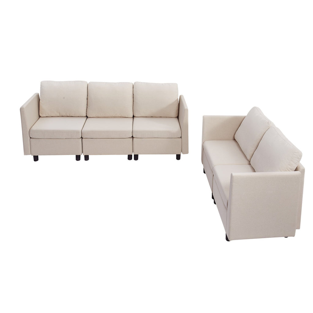 Modulinė kampinė sofa VEVOR SS001-5, 5 vietų su daiktadėžėmis
