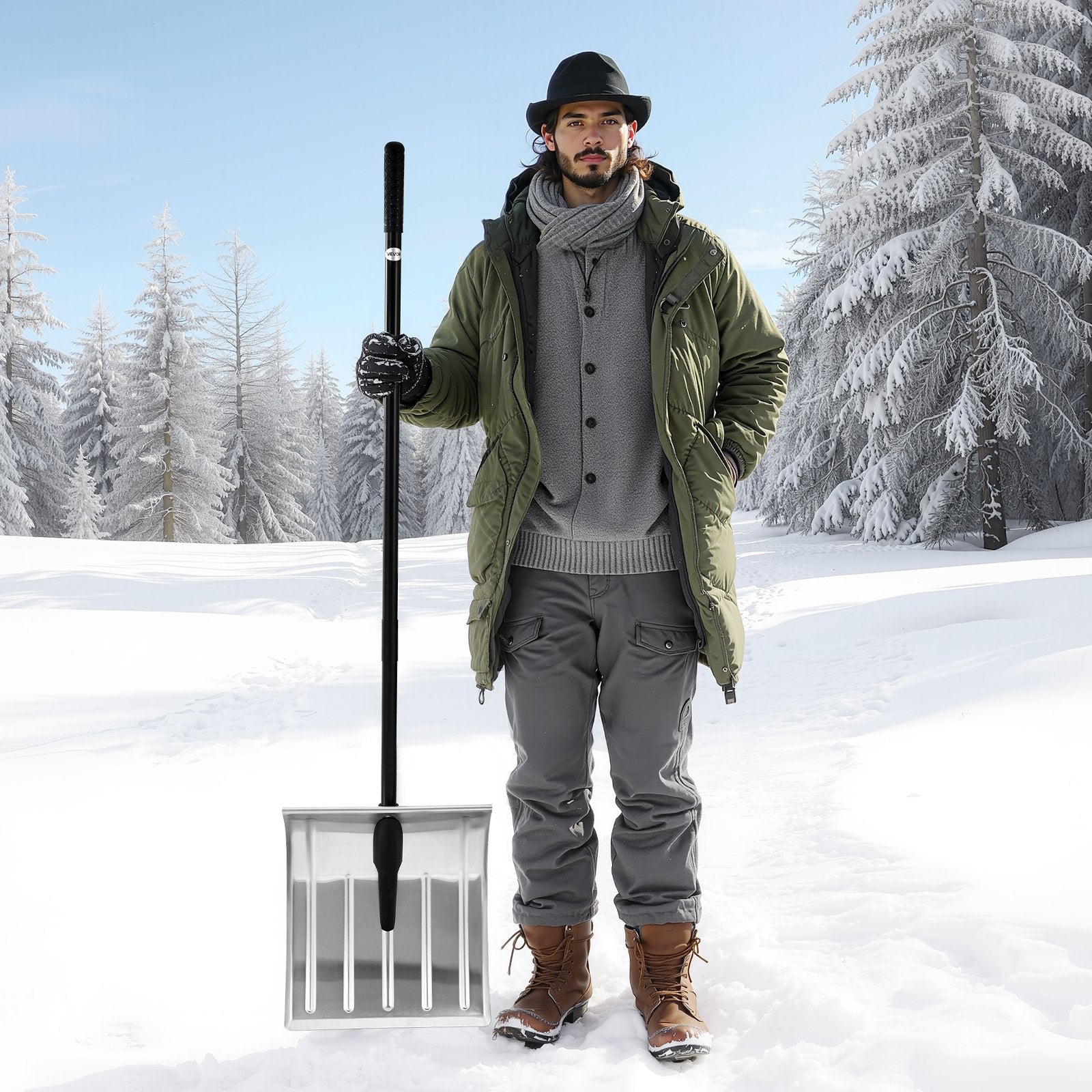 Sniego kastuvas VEVOR H400, 40 cm pločio