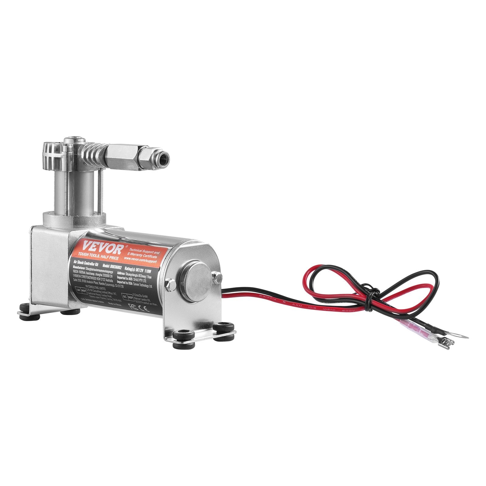 Oro pakabos kompresoriaus komplektas VEVOR D0836002, 12V 100PSI