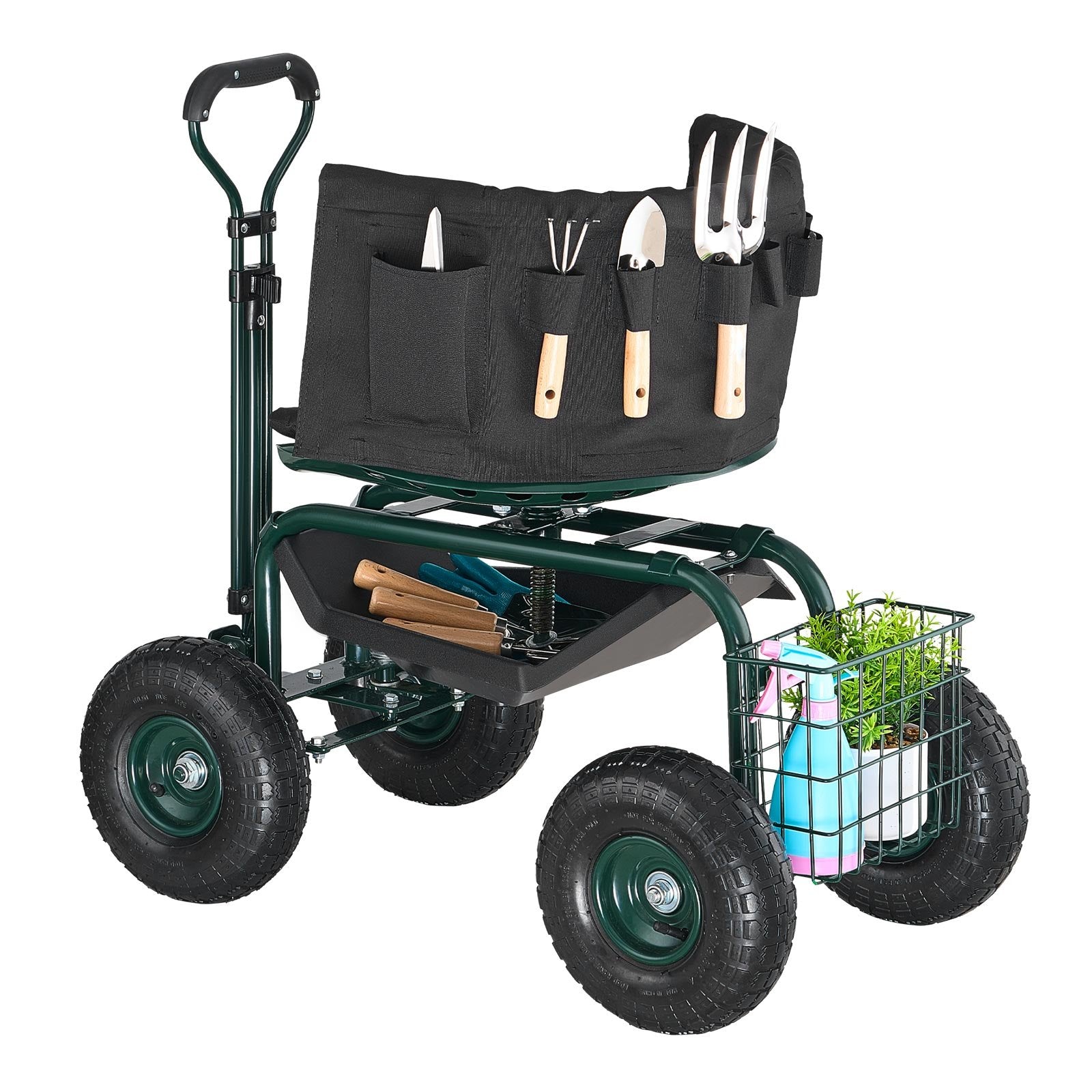 Sodo kėdė su ratukais VEVOR TC4502F, 181 kg apkrova