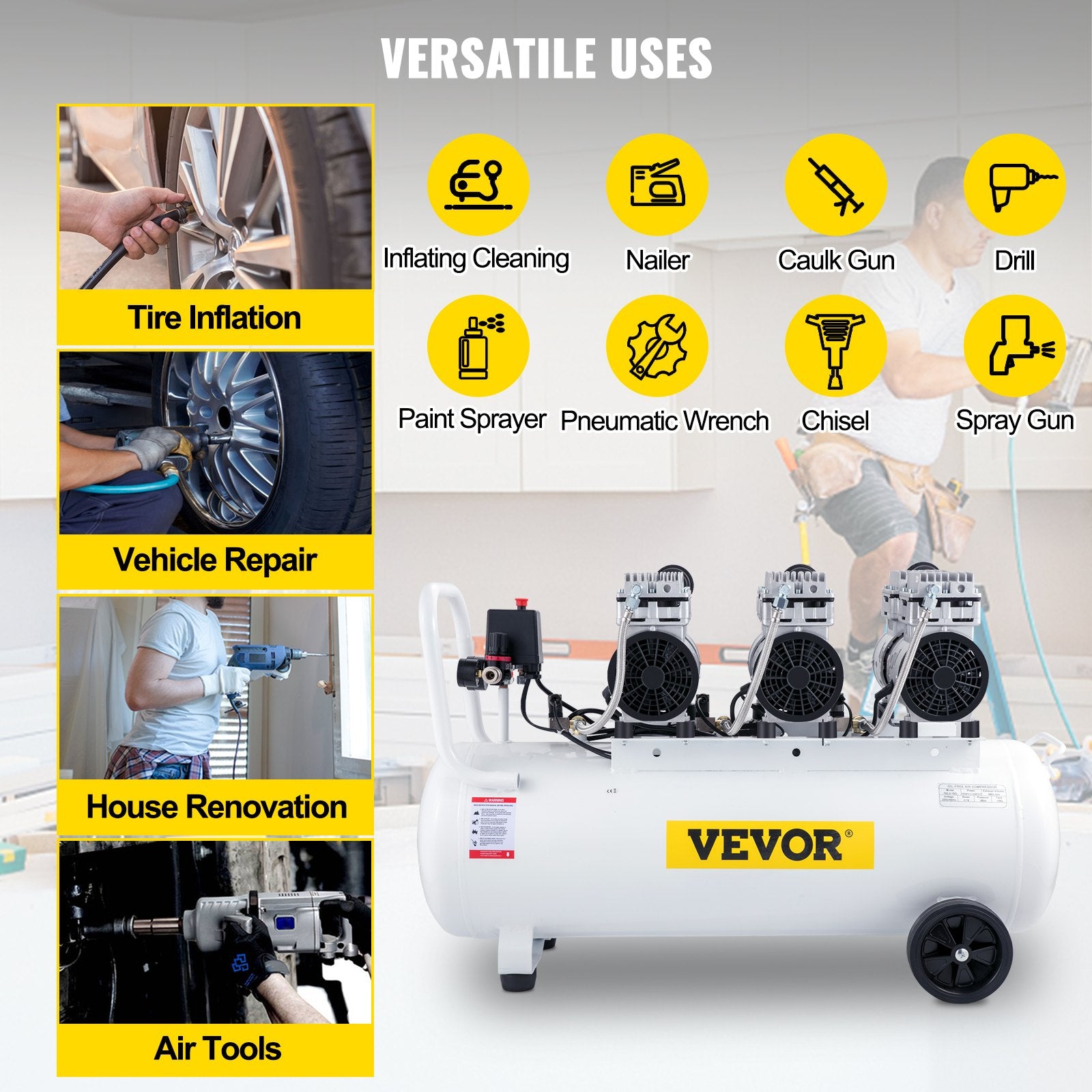 Oro kompresorius VEVOR KYJ-5244, 80 l