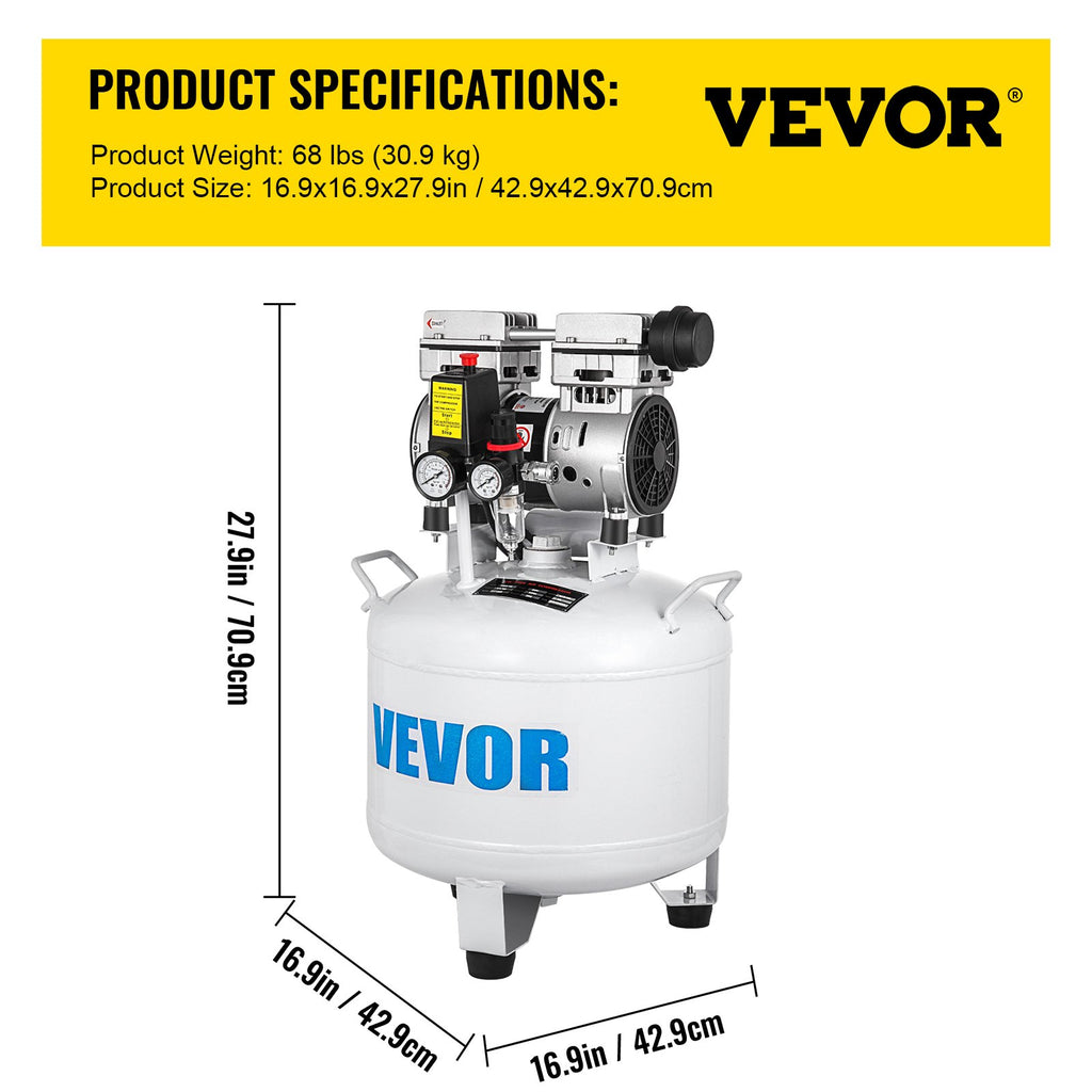Vertikalus oro kompresorius VEVOR 40L, 850W