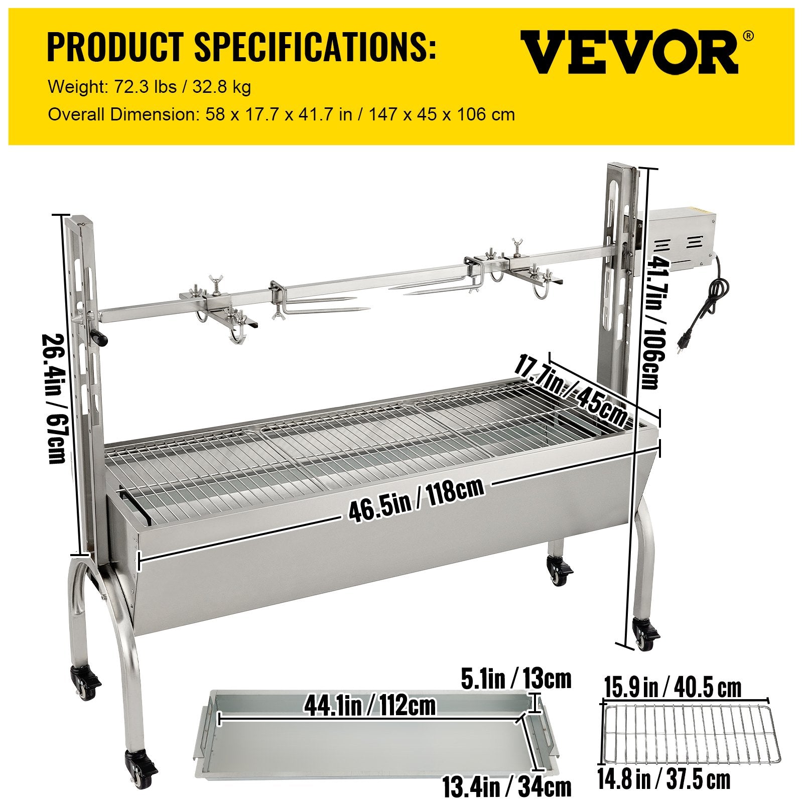 Kepsninė su iešmu VEVOR KL-003, 60 kg apkrova
