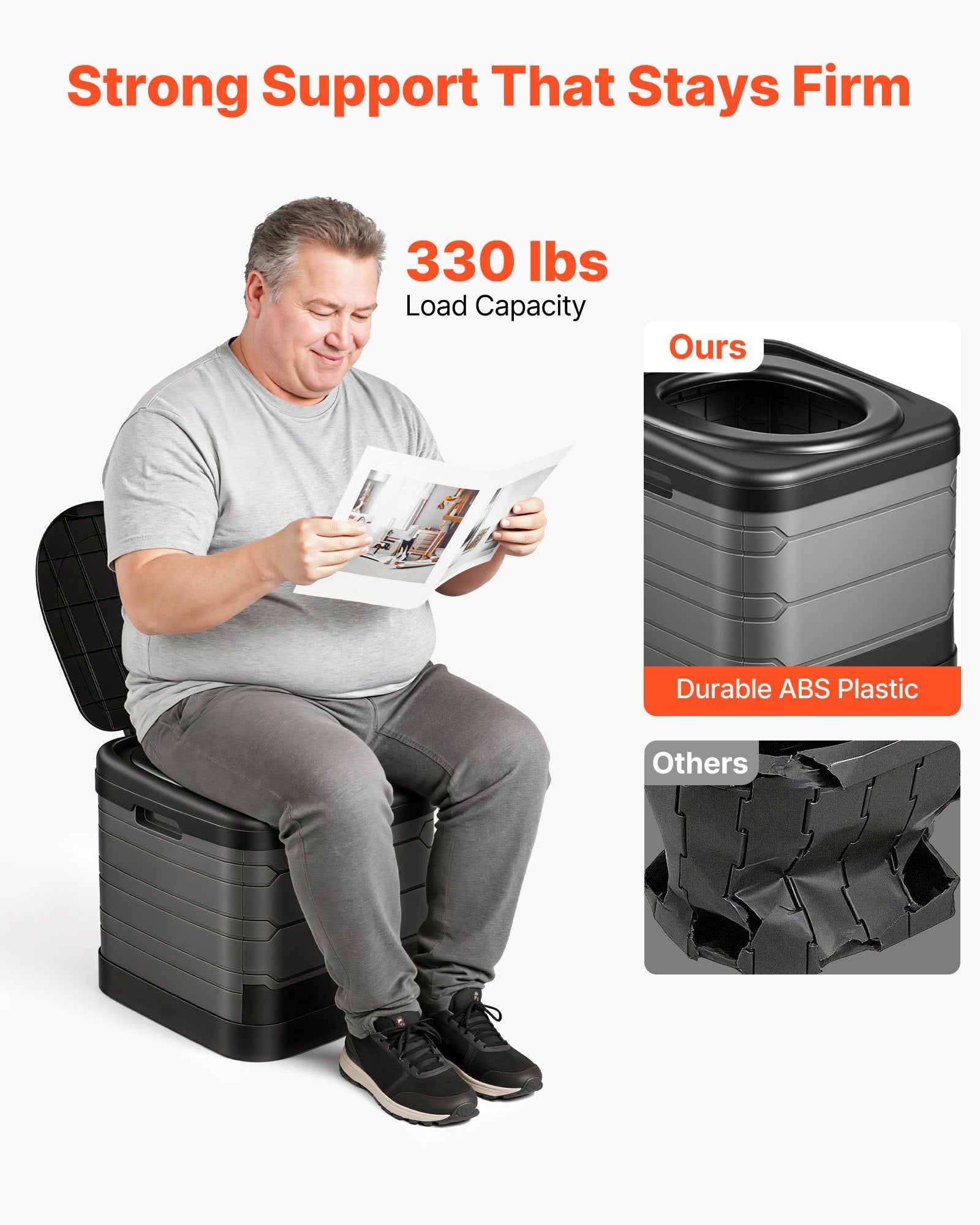 Nešiojamas tualetas VEVOR KZ-702, 150 kg apkrova
