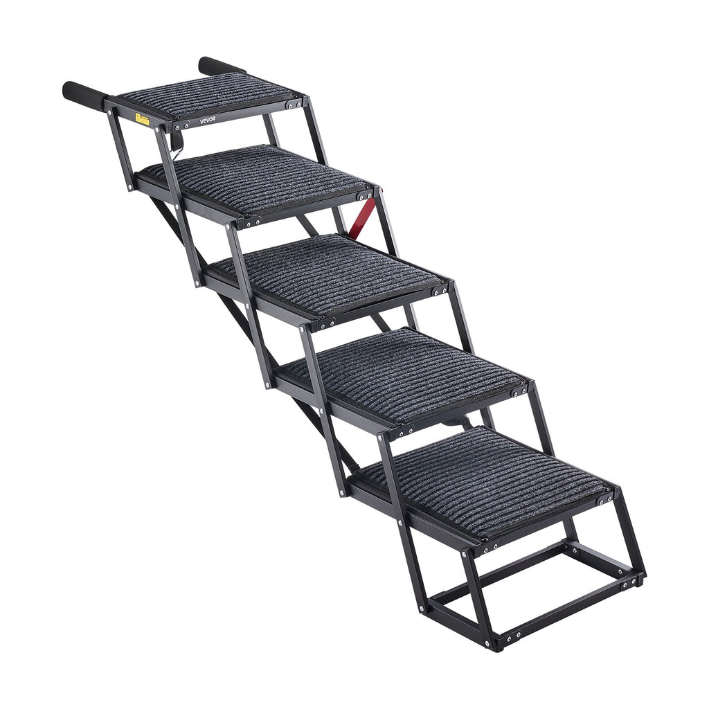 Šunų laipteliai automobiliui VEVOR 40x33-6, 5 pakopų, iki 91 kg