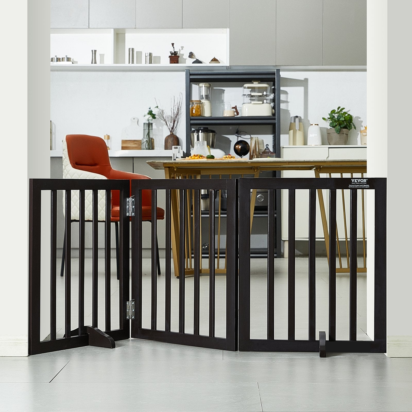 Laisvai pastatoma apsauginė tvorelė šunims VEVOR JYW-6024, 61 cm aukščio