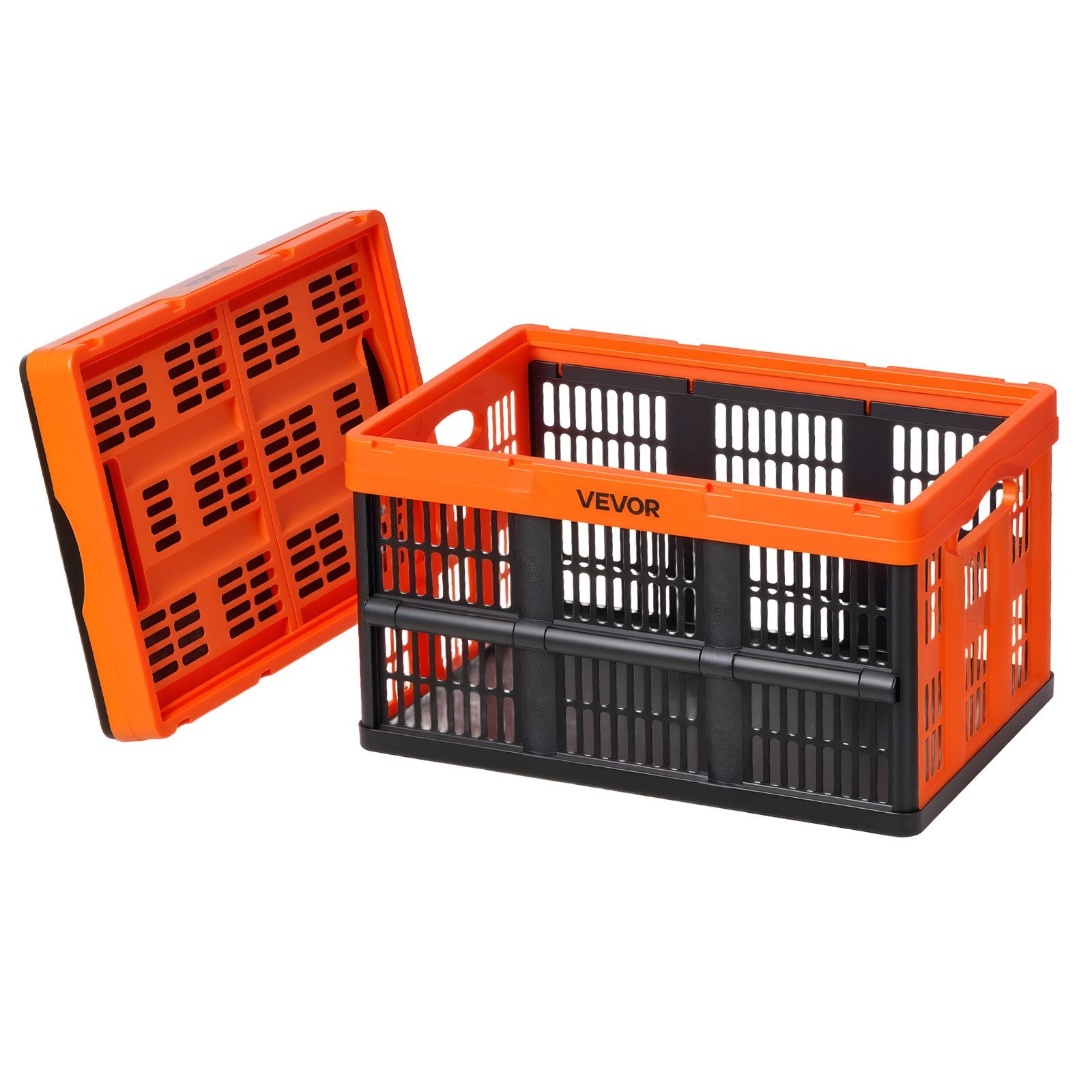 Sulankstomos plastikinės dėžės VEVOR ZJKS5336295W, 45 l (6 vnt.)
