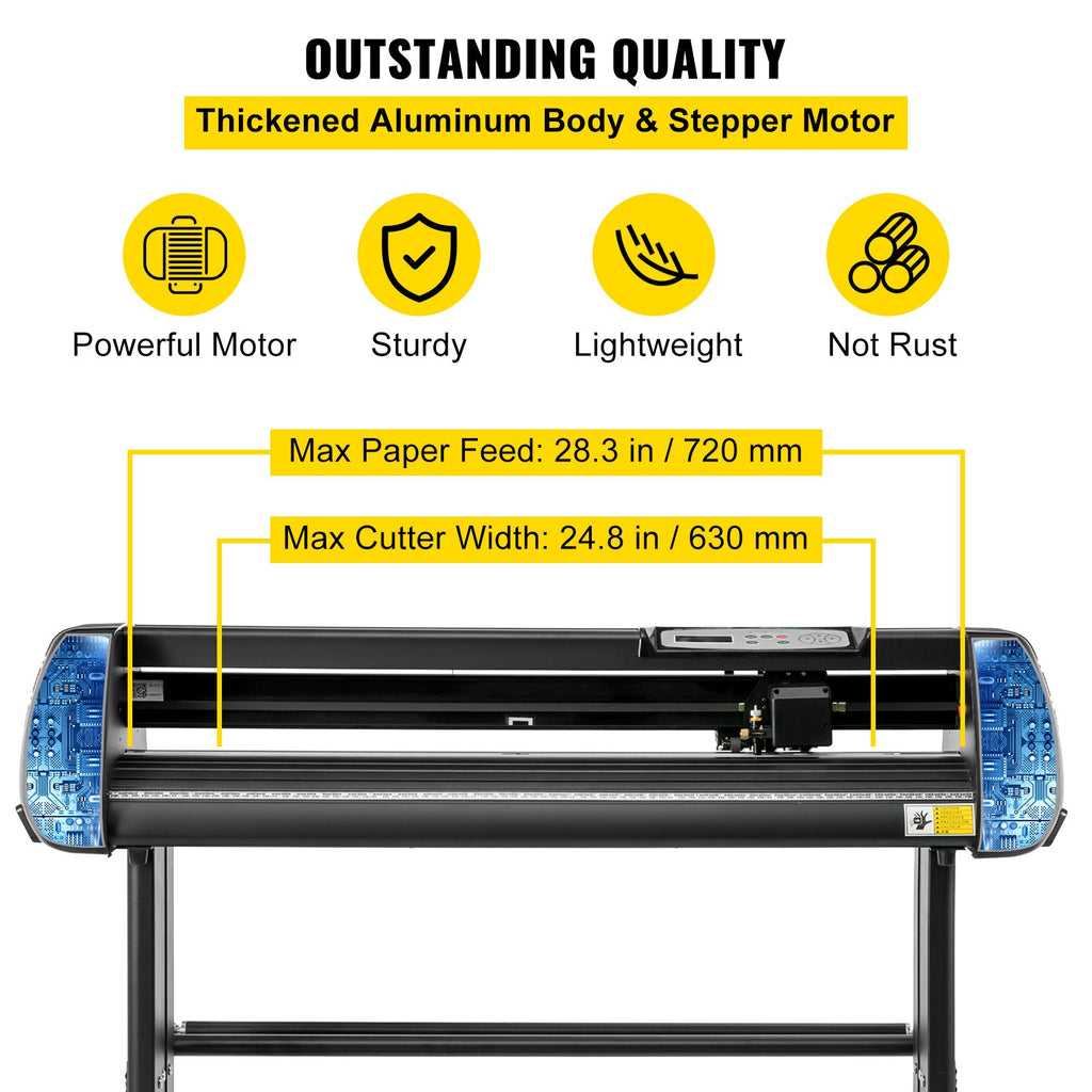 Vinilo pjovimo braižytuvas VEVOR 28 colių, 720 mm plotis