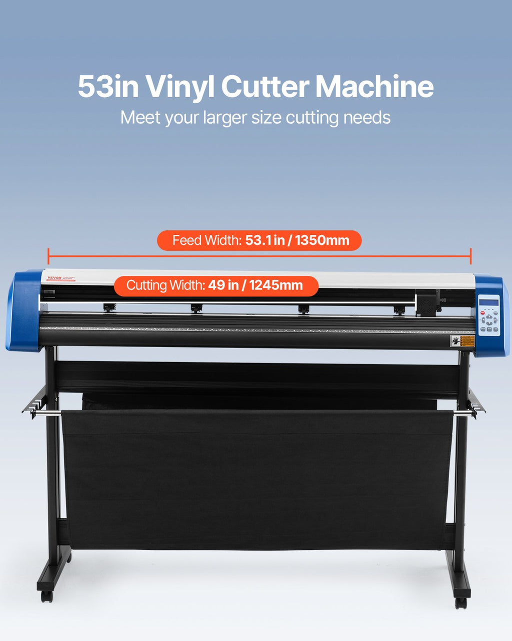 Vinilo pjovimo braižytuvas VEVOR 53 colių, 1350 mm pločio