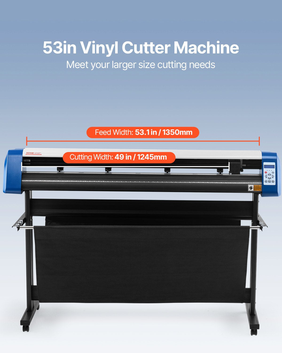 Vinilo pjovimo braižytuvas VEVOR 53 colių, 1350 mm pločio