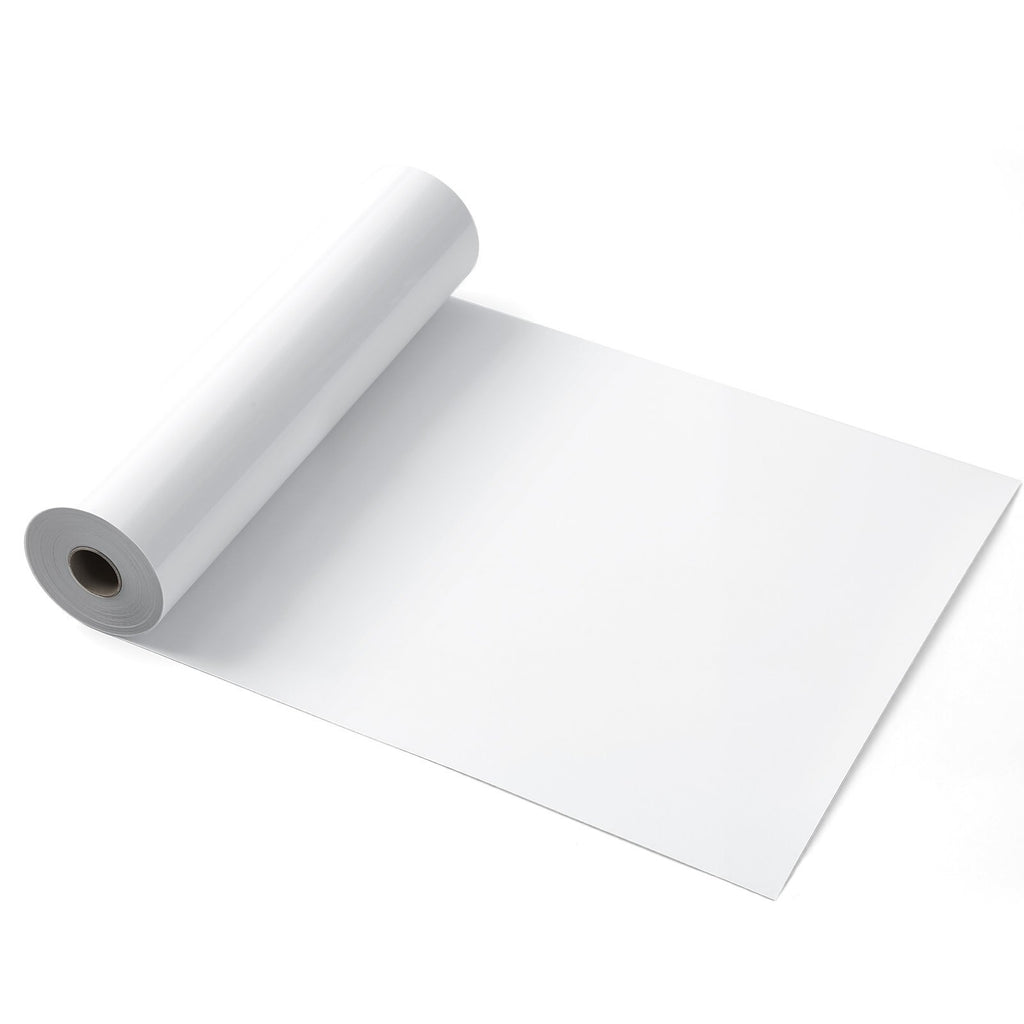 Termopervežimo plėvelė (HTV) VEVOR pvc-k1-50ft, 304,8 mm x 15,24 m, blizgi balta