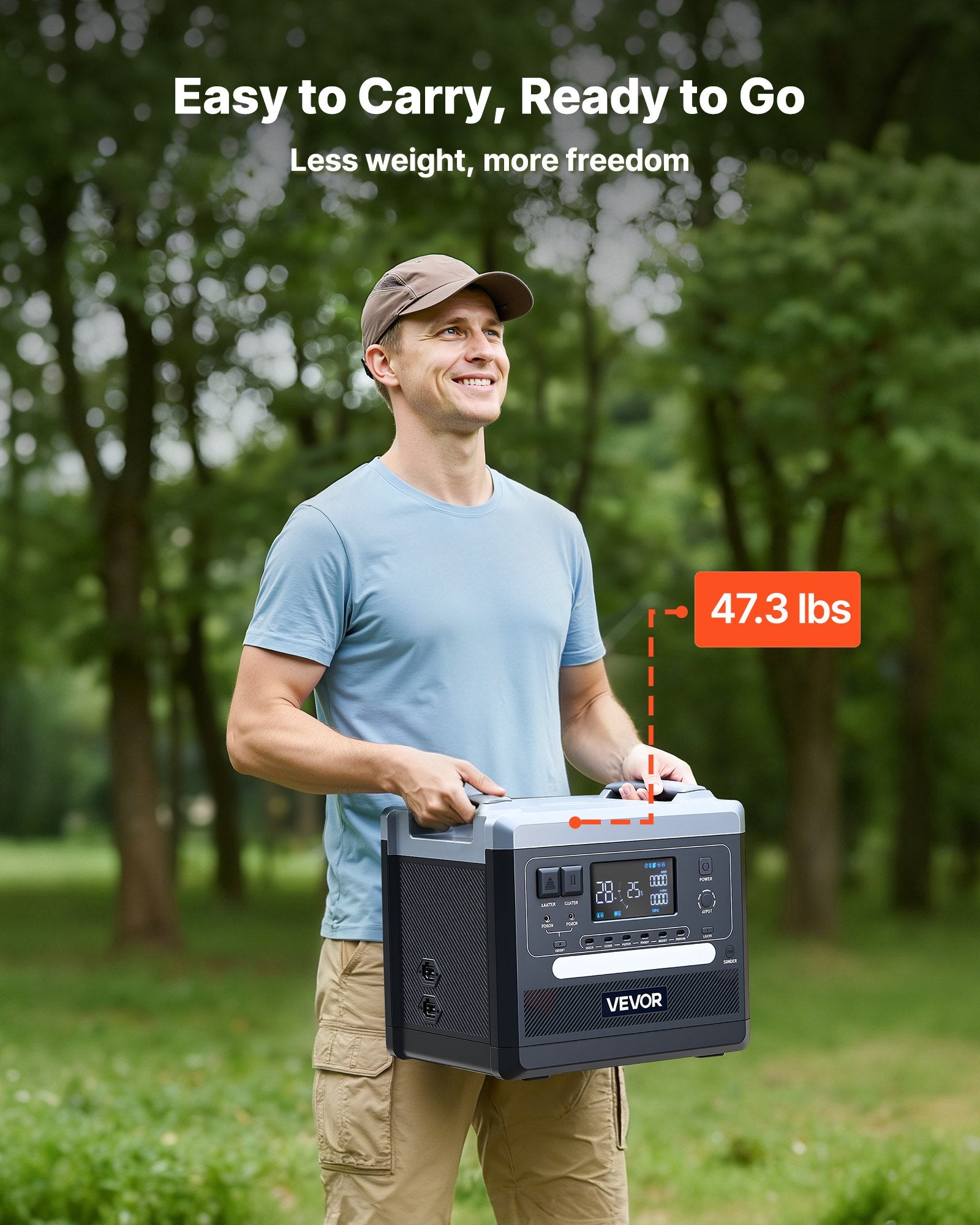 Nešiojama įkrovimo stotelė VEVOR YTH-200, 2400W