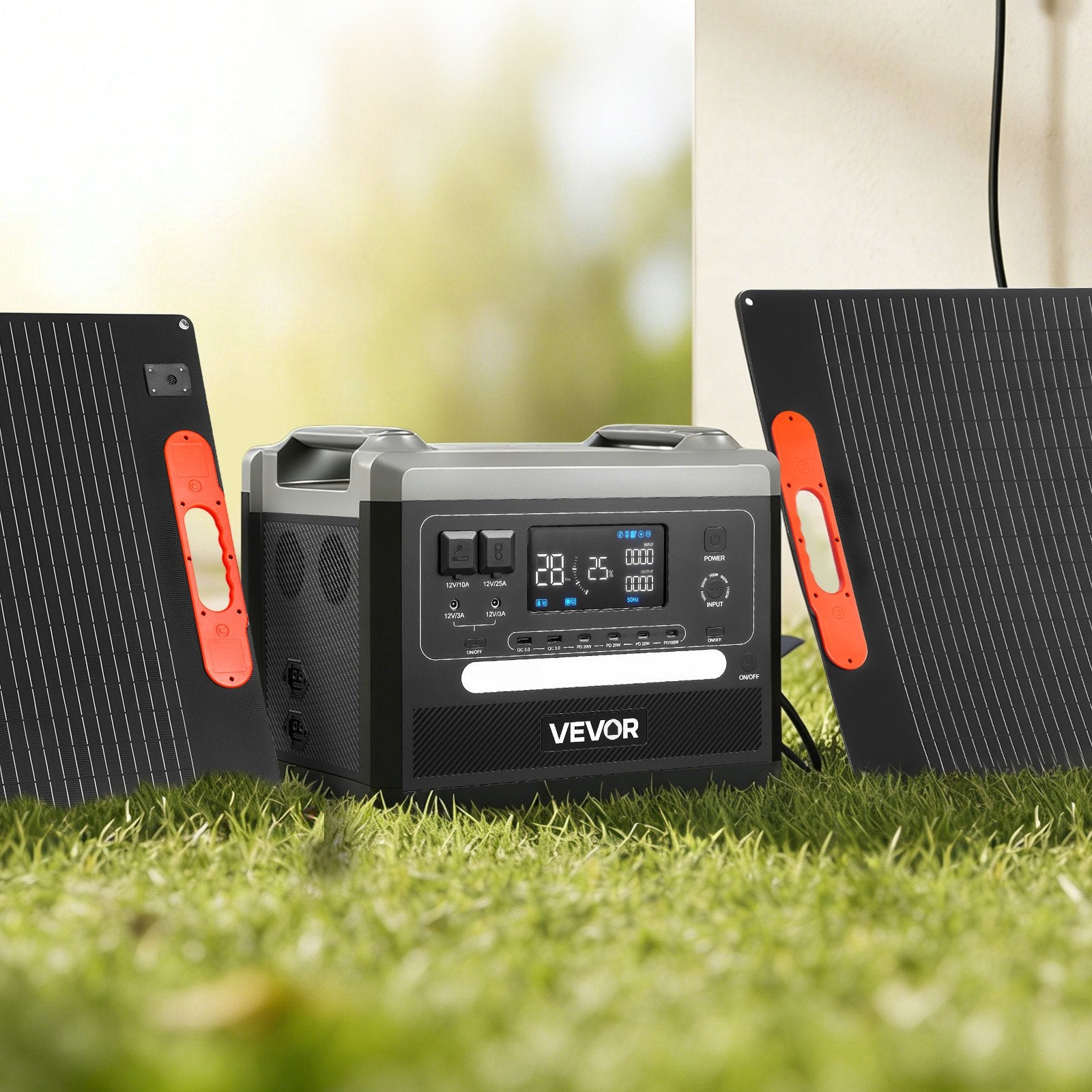 Nešiojama įkrovimo stotelė VEVOR 2400W, 2160Wh