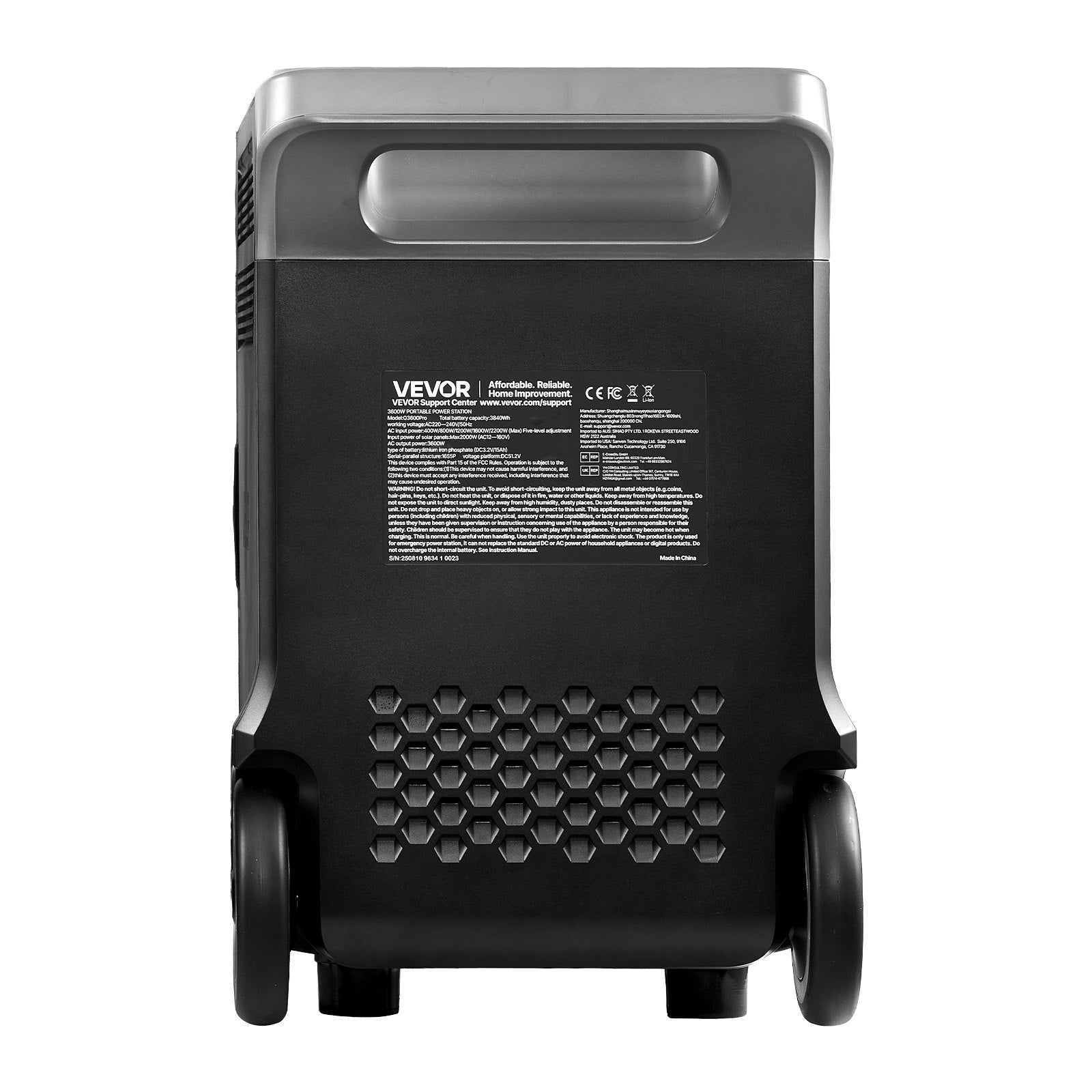 Nešiojama įkrovimo stotelė VEVOR Q3600Pro, 3600W