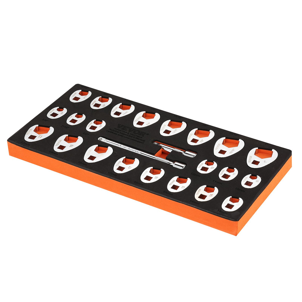Atvirų galvučių raktų rinkinys VEVOR XMYGT0024, 24 dalių, 3/8" jungtis