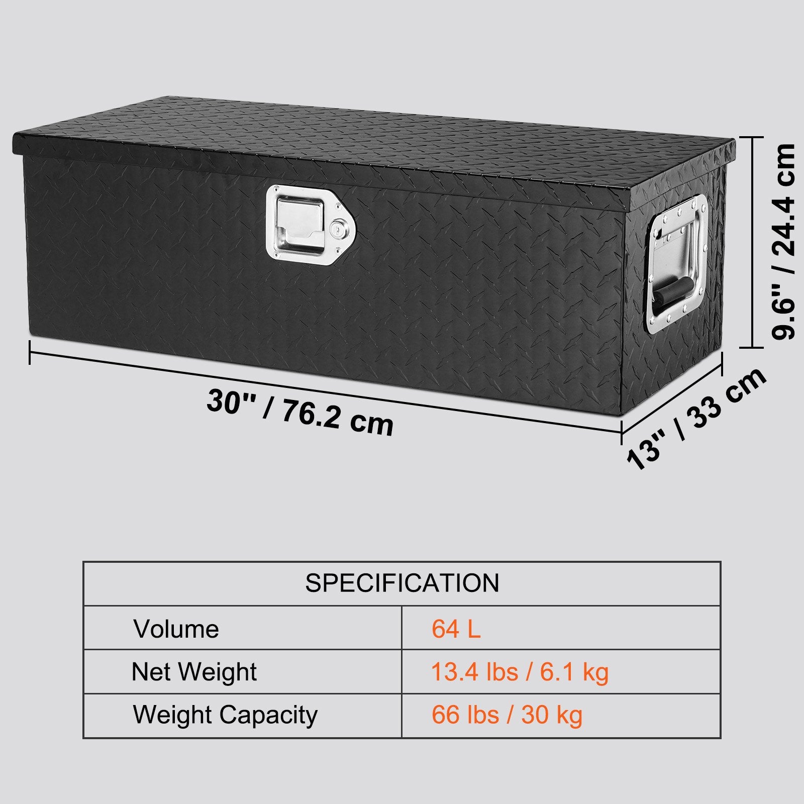 Sunkvežimio įrankių dėžė VEVOR JL-TB19-1, 762 x 330 x 244 mm