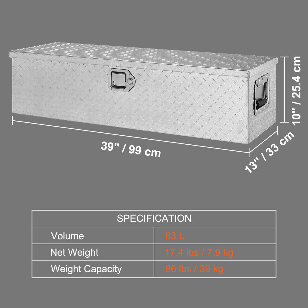 Aliumininė įrankių dėžė VEVOR JL-TB19-2, 99,1x33x25,4 cm