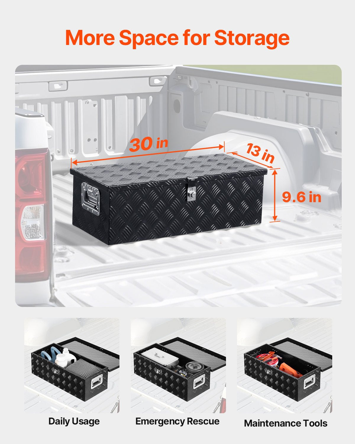 Aliumininė įrankių dėžė VEVOR SS30-D-B, 762x330x244 mm