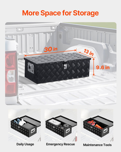 Aliumininė įrankių dėžė VEVOR SS30-D-B, 762x330x244 mm