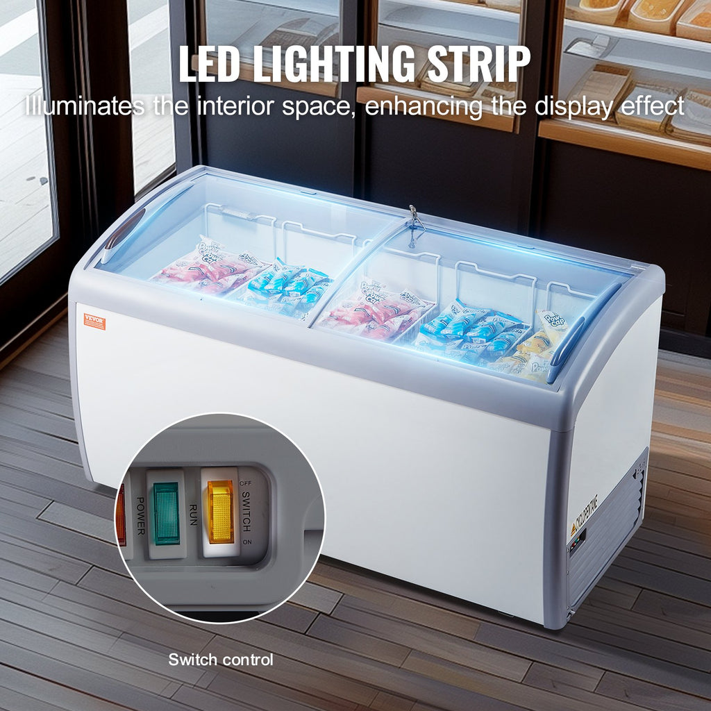 Ledų vitrina-šaldiklis VEVOR RI-460A, 460 l