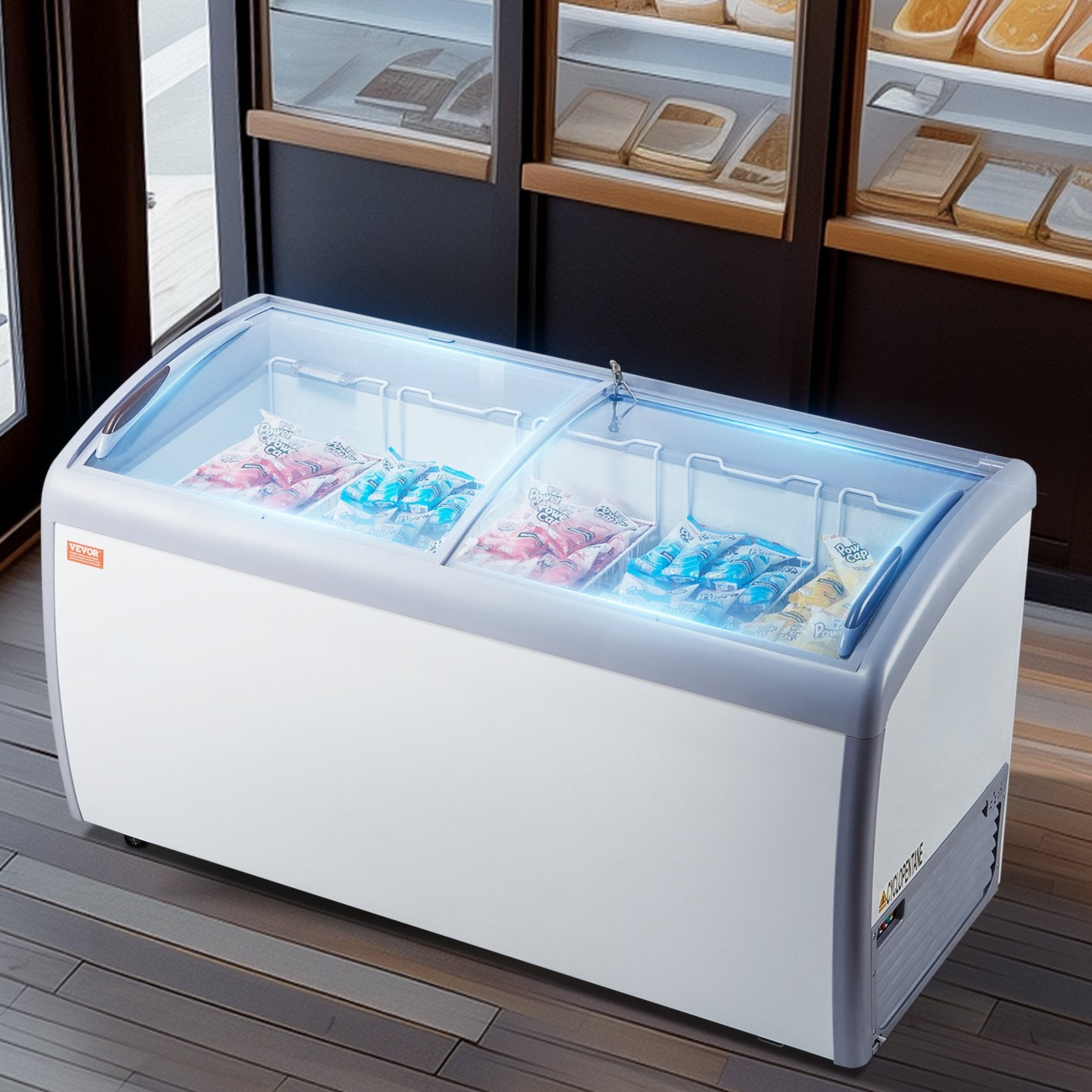 Ledų vitrina-šaldiklis VEVOR RI-460A, 460 l