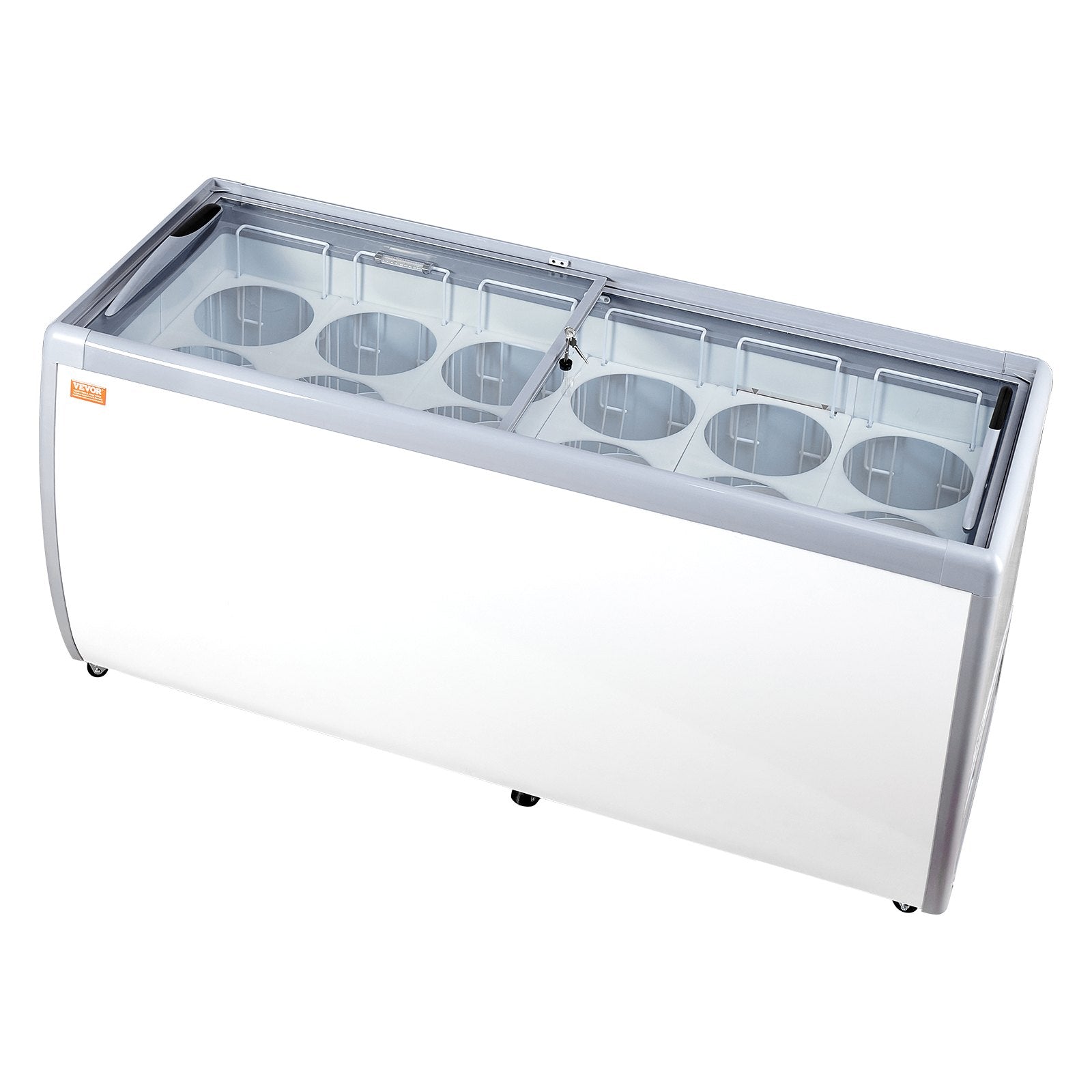 Ledų vitrina-šaldiklis VEVOR RI-560DC, 567 l