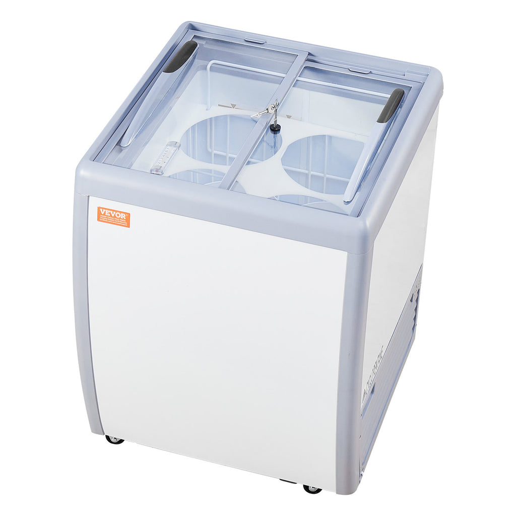 Ledų vitrina-šaldiklis VEVOR RI-160DC, 158 L