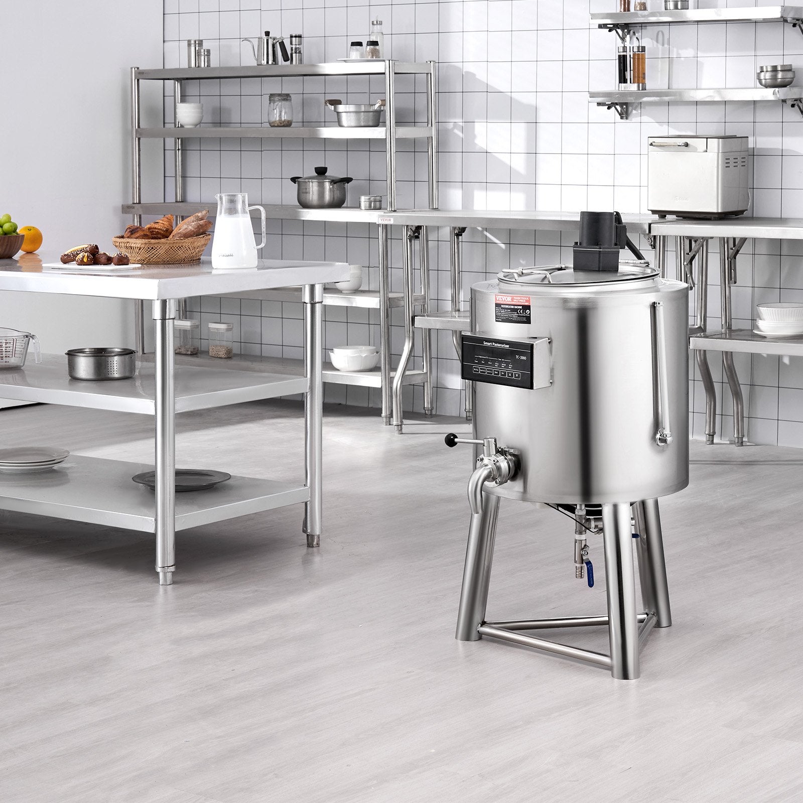 Pieno pasterizatorius VEVOR ZD-30L, 30 l talpa