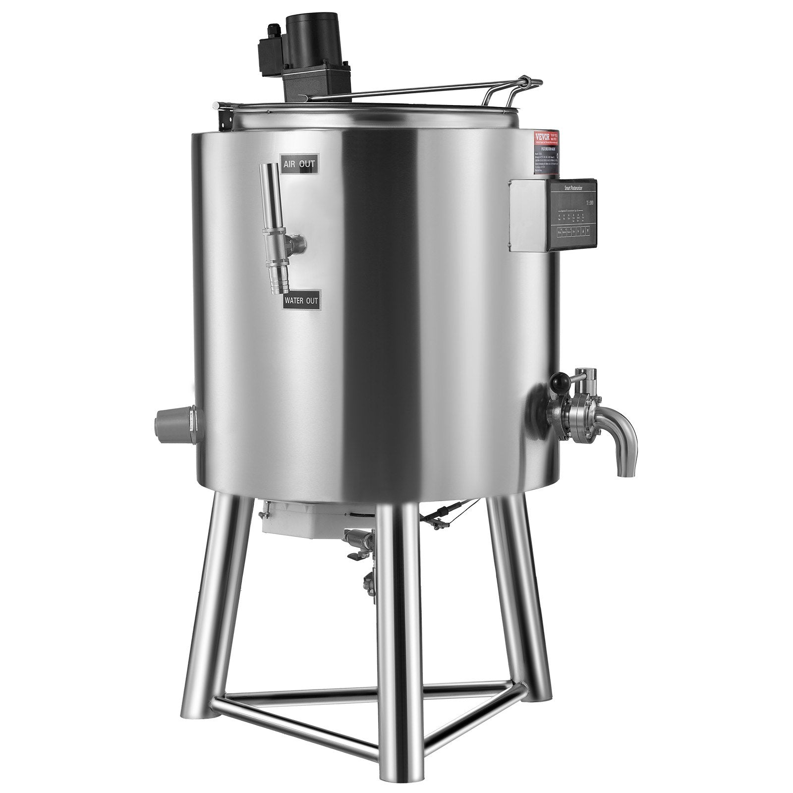 Pieno pasterizatorius VEVOR ZD-50L, 50 l talpa