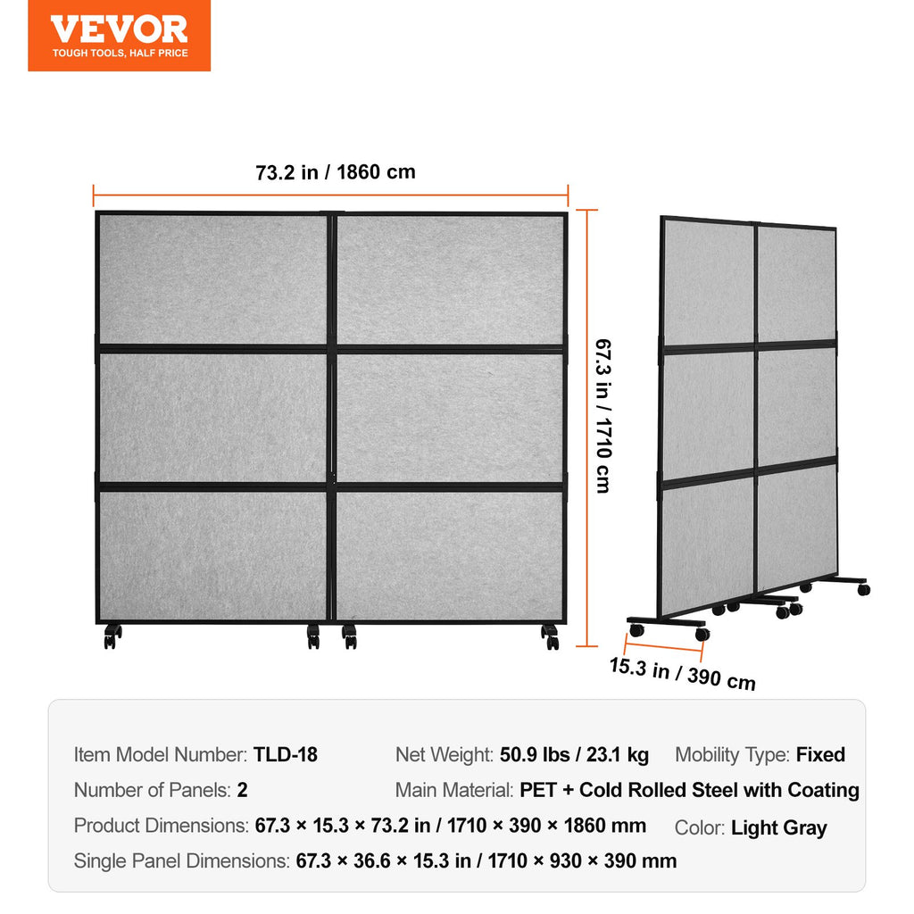 Biuro pertvara VEVOR TLD-18, 2 dalių