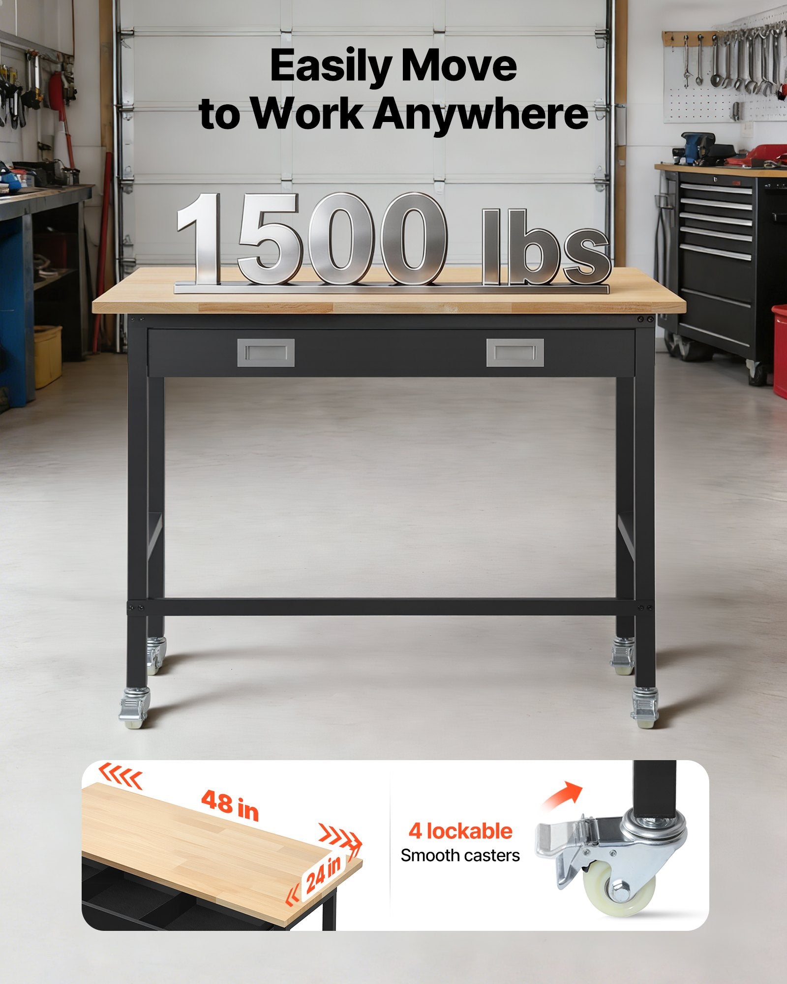 Darbastalis VEVOR FB4824C, 680 kg keliamoji galia