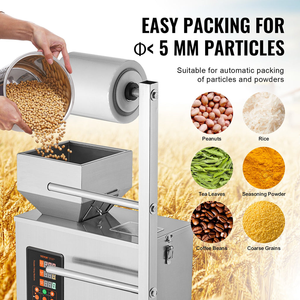 Automatinė birių produktų pakavimo mašina VEVOR SBF-100-V2, 1–100 g