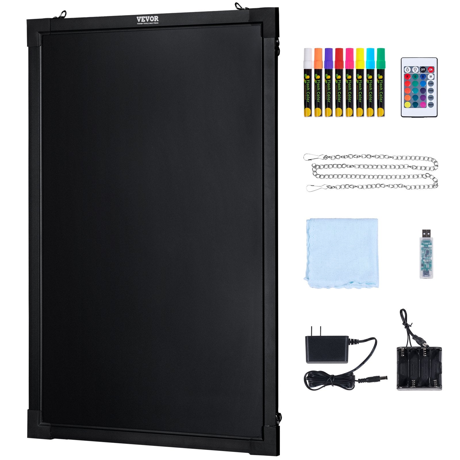 LED rašymo lenta VEVOR A46 Wall Mount 4060, 60x40 cm
