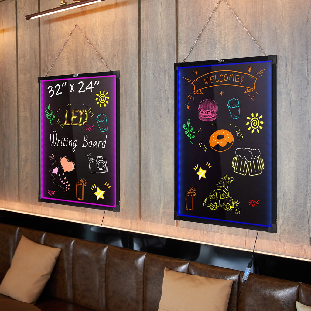 LED rašymo lenta VEVOR A68, 81,3x61 cm