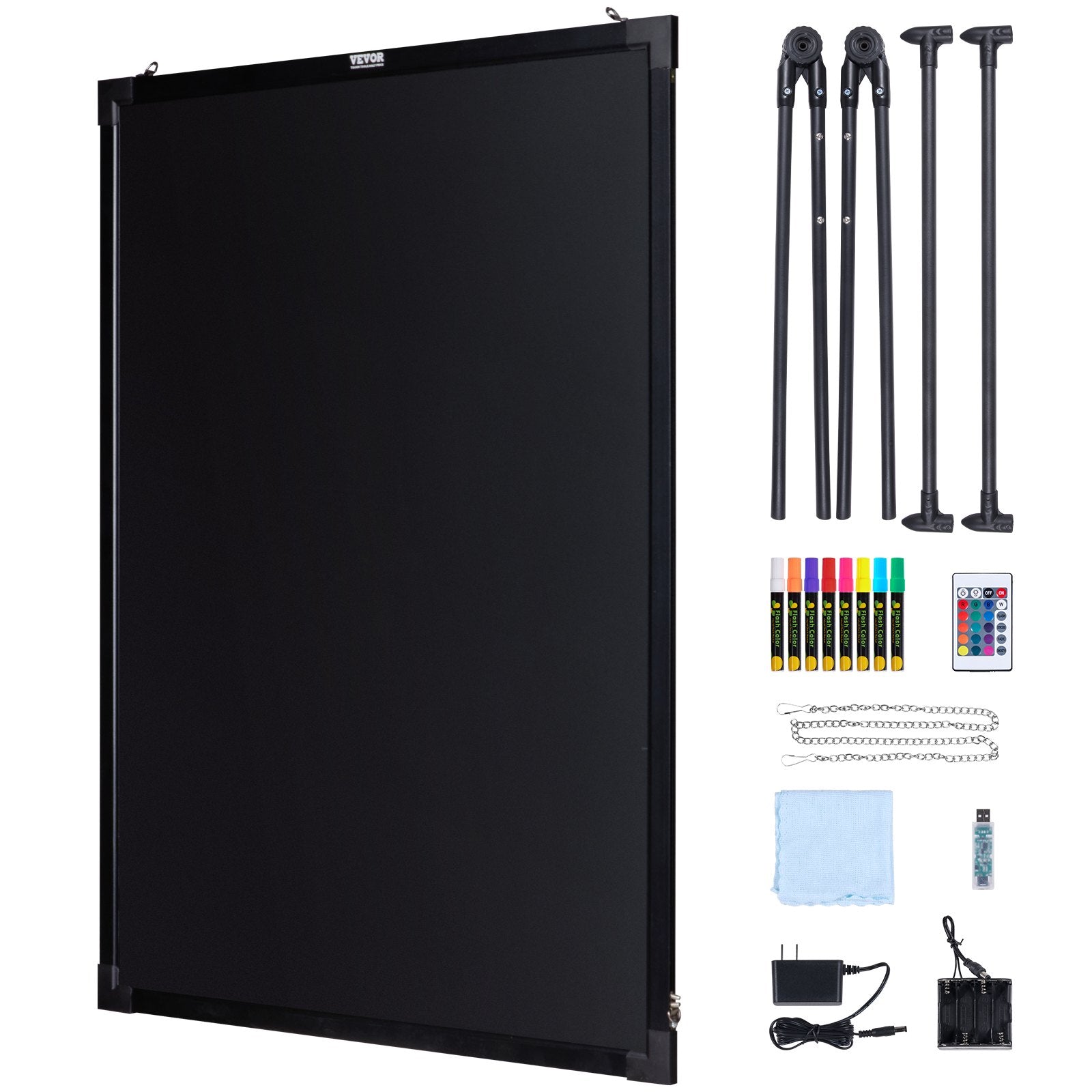 LED rašymo lenta VEVOR A68, 81,3x61 cm