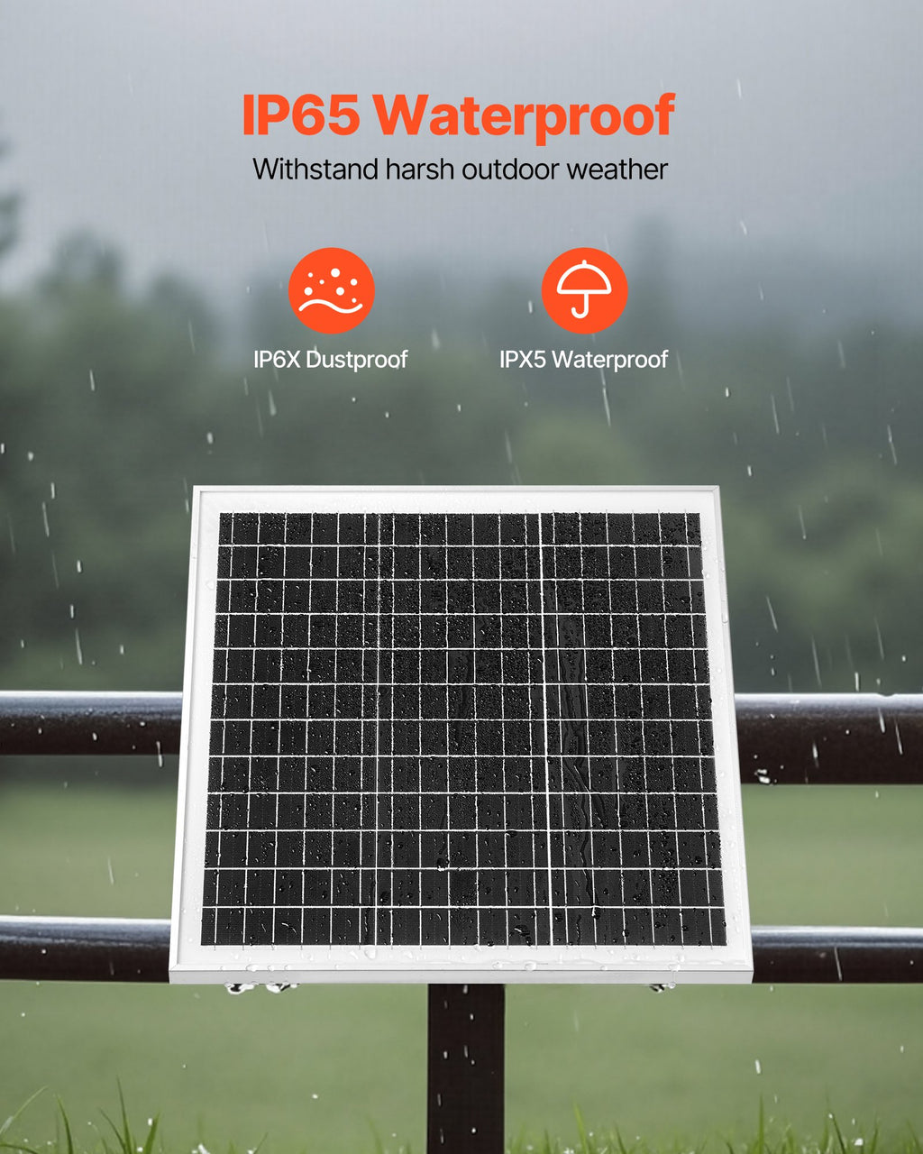 Saulės baterijų įkroviklis VEVOR 20W, 12V