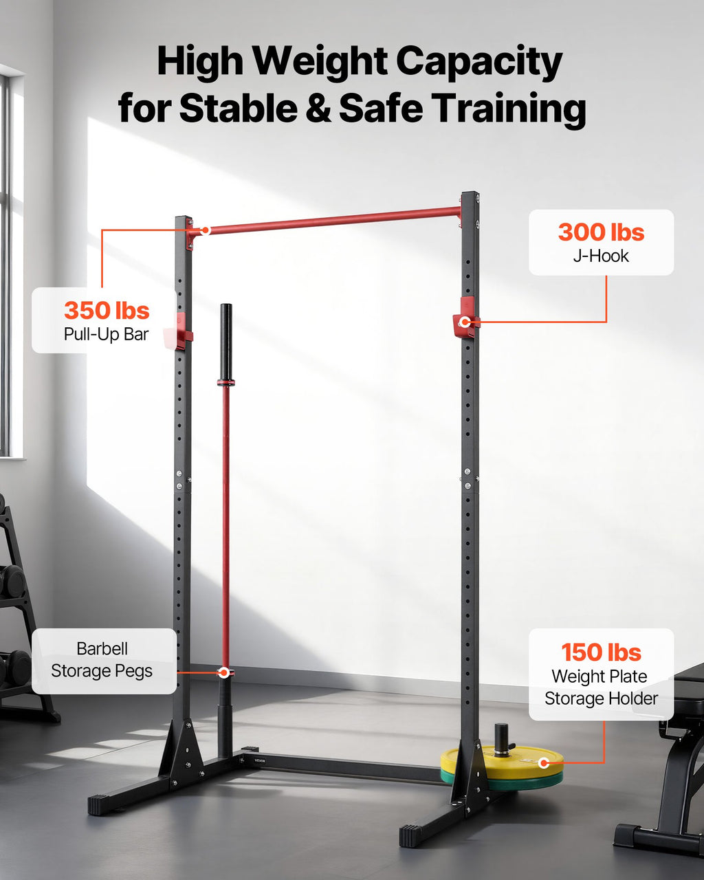 Jėgos stendas VEVOR SJ7000F, 363 kg apkrova